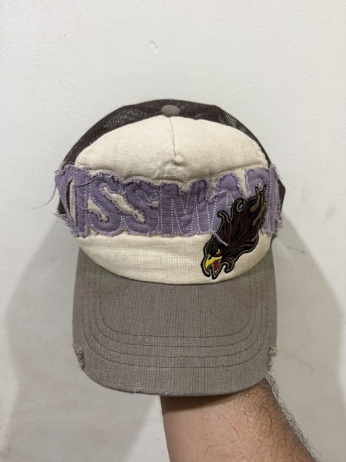 Japanese Brand VTG SAMPLE Kissmark DistressTrucked Hat Size ONE SIZE - 1 Thumbnail