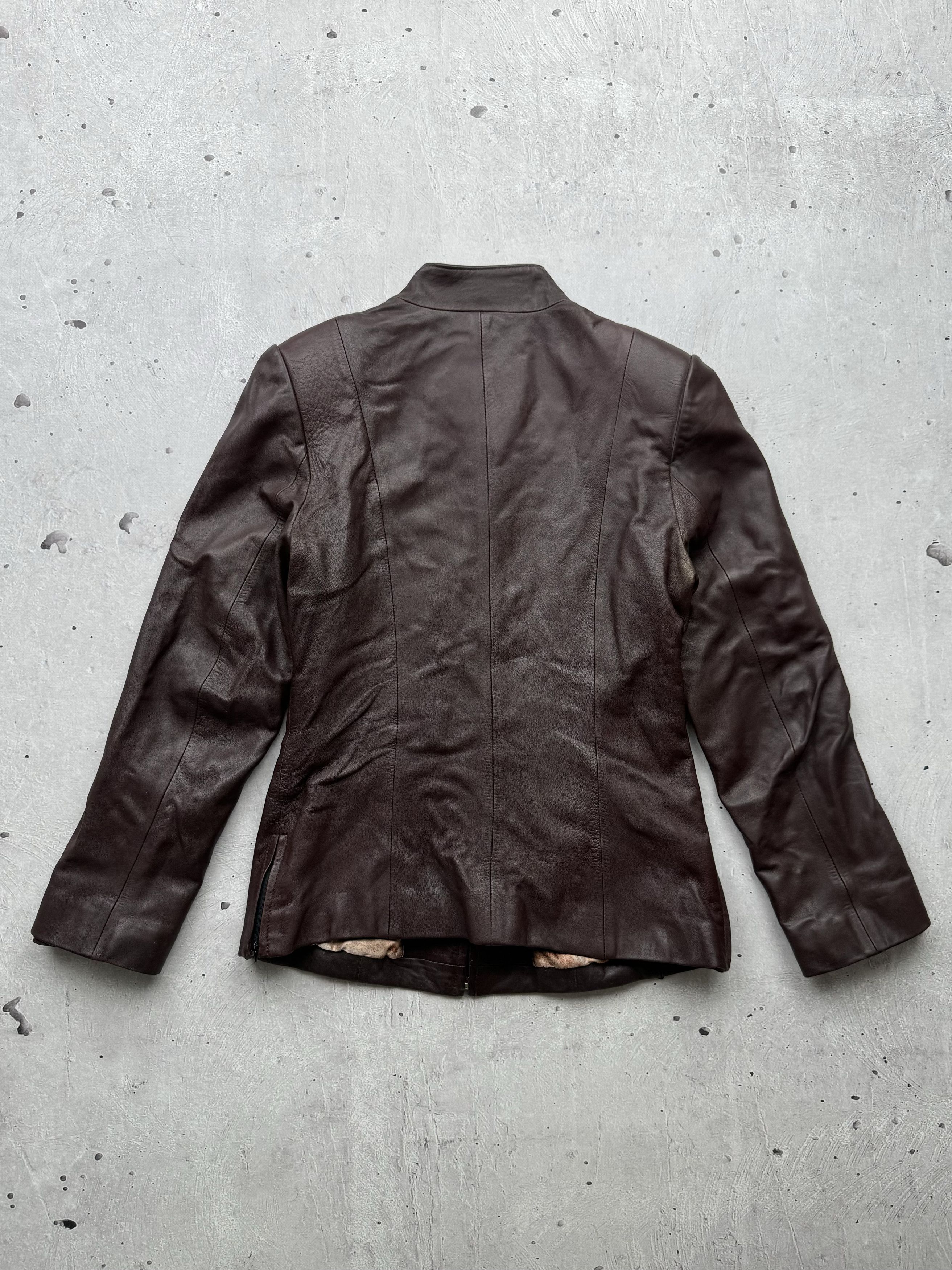 Genuine Leather Vintage Multi Zipped Leather Jacket Size M / US 6-8 / IT 42-44 - 8 Thumbnail