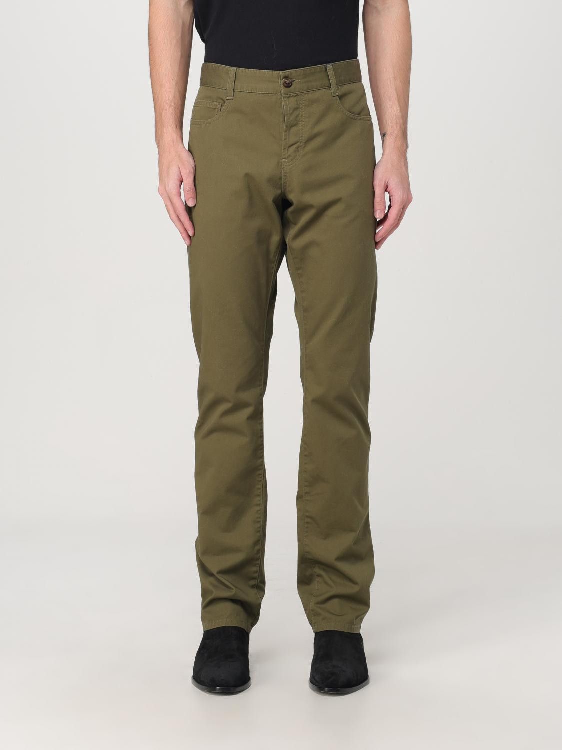 Saint Laurent Paris o1s22i1n0425 Slim Fit Cotton Trouser in Khaki Size US 33 - 1 Thumbnail