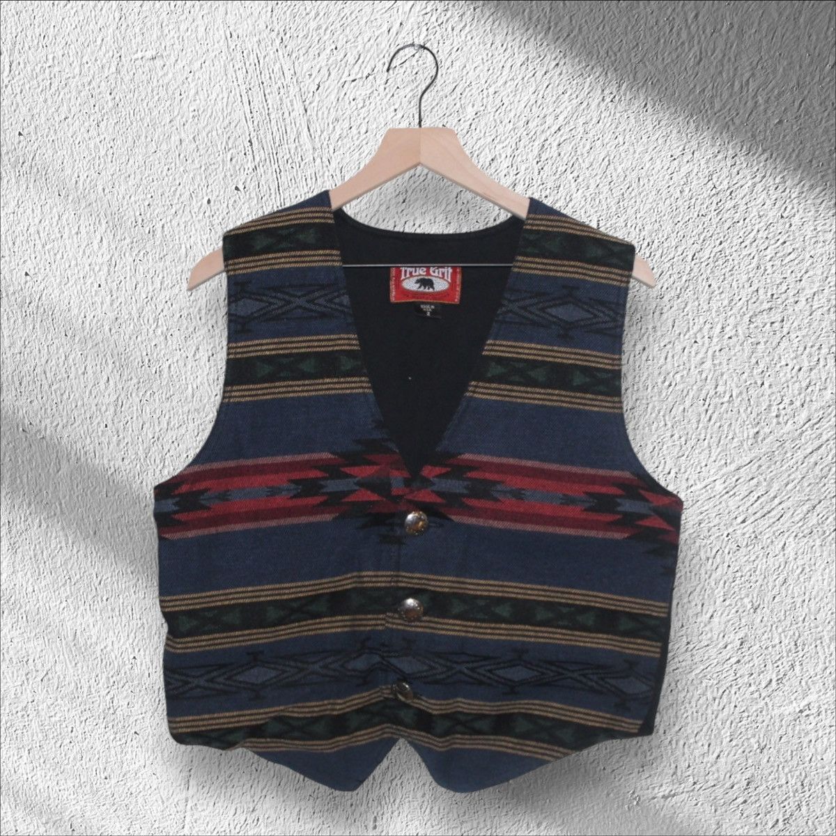 True Grit × Vintage Vintage True Grit Western Aztec Vest Size 2 Size US S / EU 44-46 / 1 - 1 Thumbnail