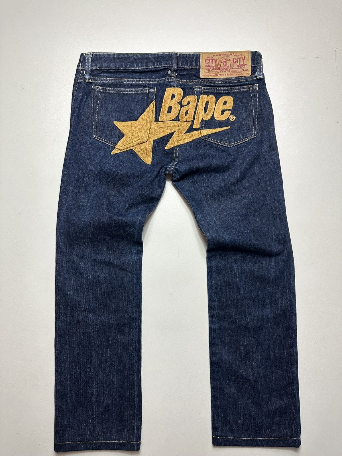 Bape Vintage Bape Embroidered Jeans Size 28" / US 6 / IT 42 - 1 Thumbnail