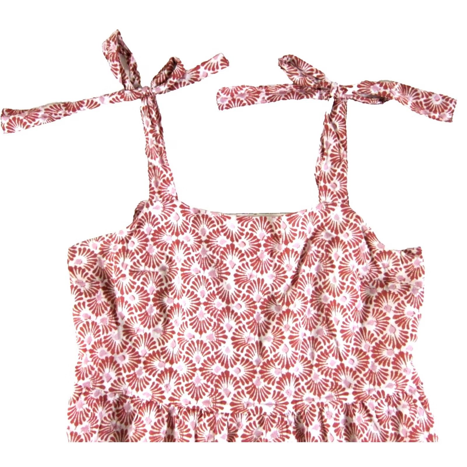 Vintage C&C California Pink Cotton Shoulder Tie Tiered Pocket Long Maxi Tank Sun Dress M Size M / US 6-8 / IT 42-44 - 3 Thumbnail