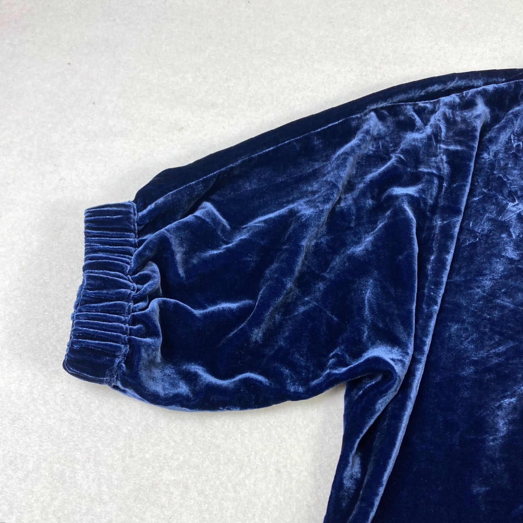Vintage Sundance The Best Spring Velvet Tunic Shift Dress PXL Blue Silk Blend Size XL / US 12-14 / IT 48-50 - 3 Thumbnail