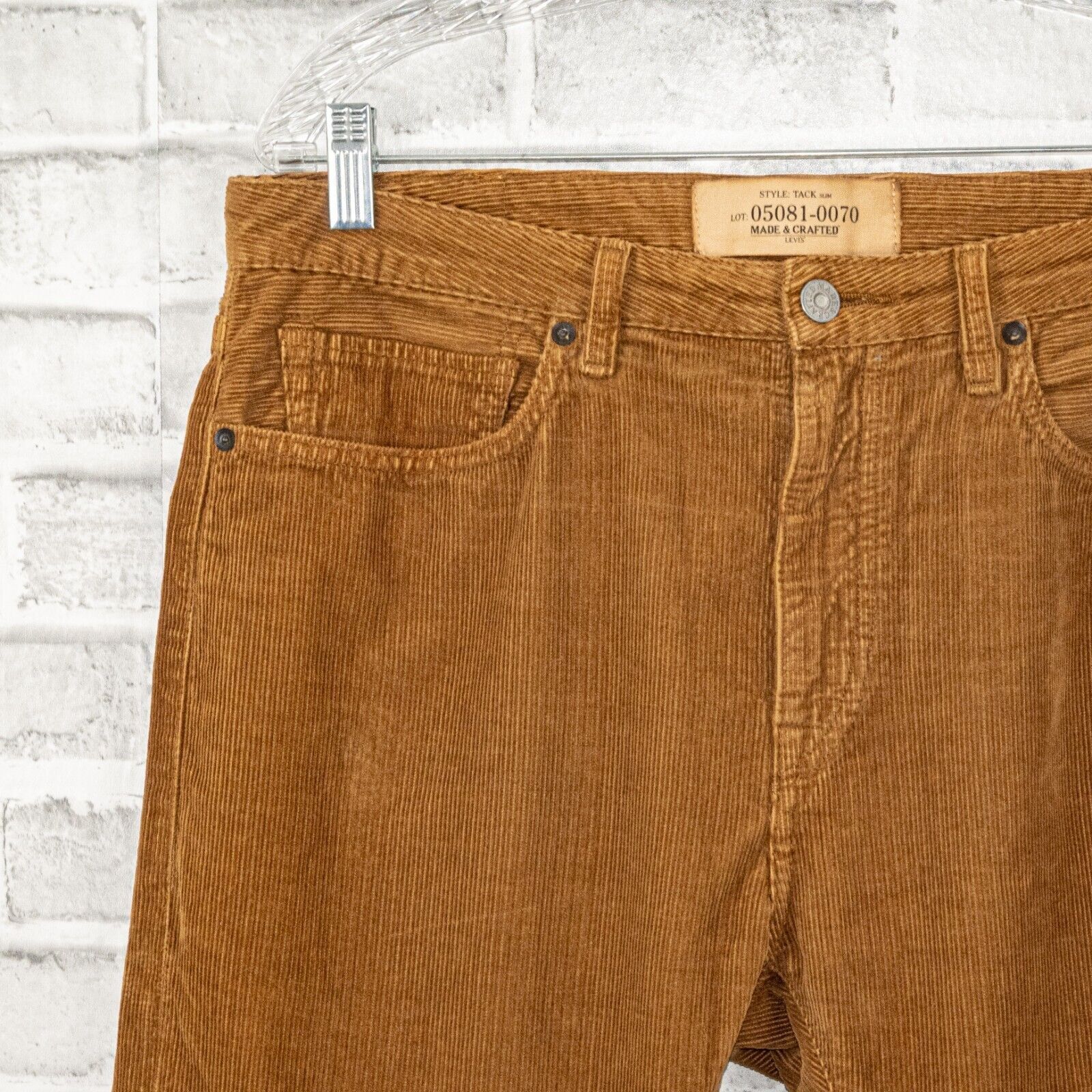 Levi's Levi's MADE & CRAFTED Tack Slim Corduroy Jean Pants Brown Size US 34 / EU 50 - 6 Thumbnail