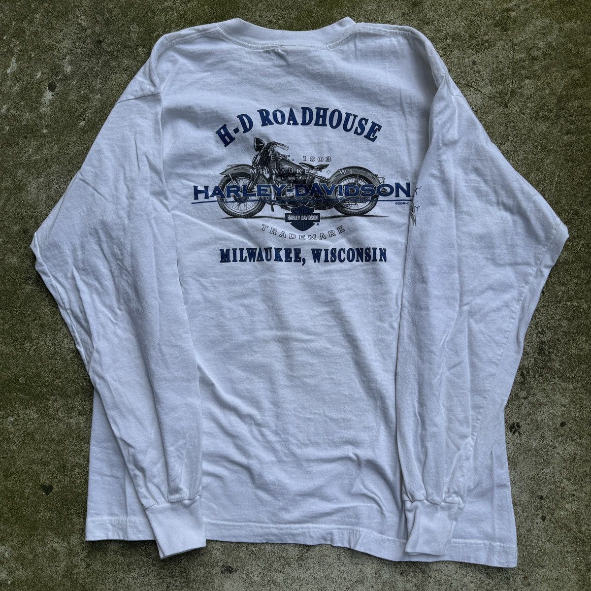 Harley Davidson Vintage Harley Flame Shirt Longsleeve ERD Grunge Biker WCC Size US XL / EU 56 / 4 - 13 Thumbnail