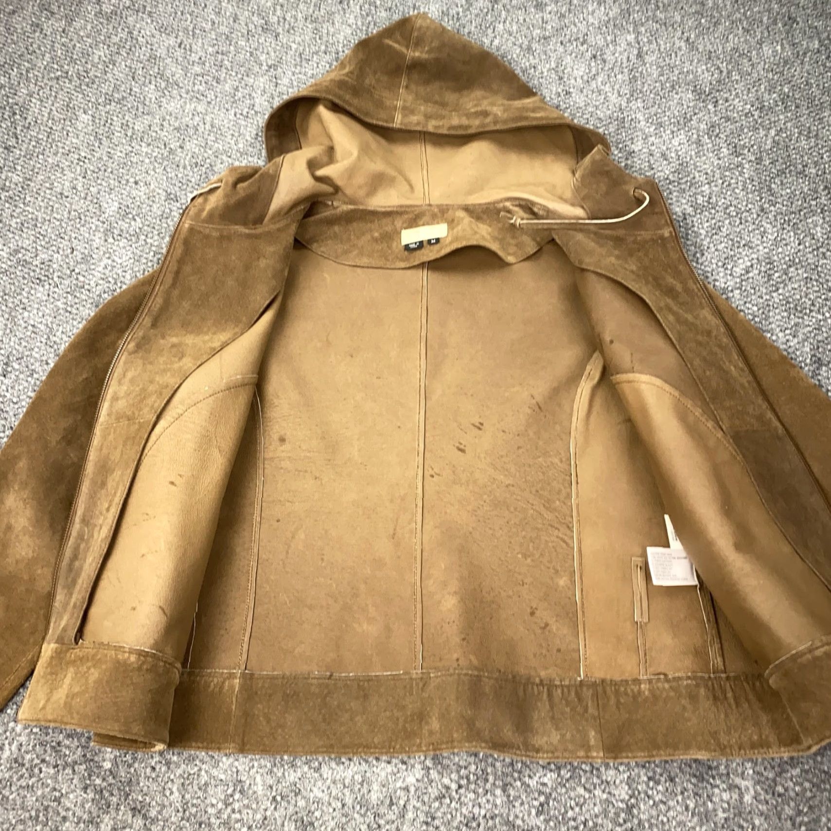 The Territory Ahead The Territory Ahead Jacket Womens Medium Brown Suede Hooded Full Zip Anorak Size M / US 6-8 / IT 42-44 - 3 Thumbnail