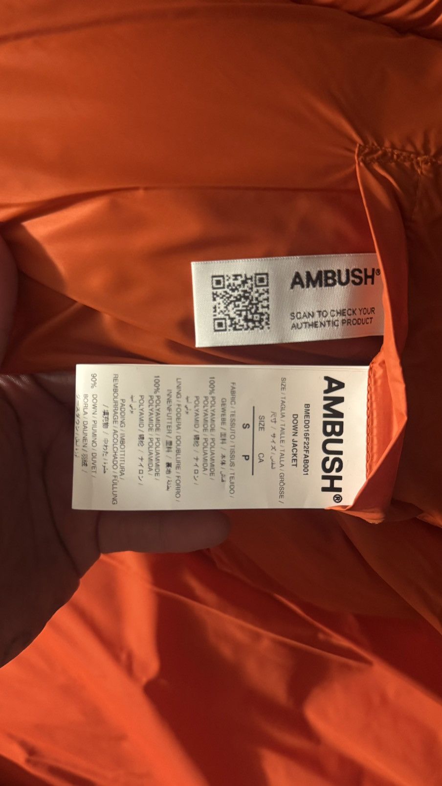 Ambush Design AMBUSH Oversized Down Jacket Red Orange Size US S / EU 44-46 / 1 - 5 Thumbnail