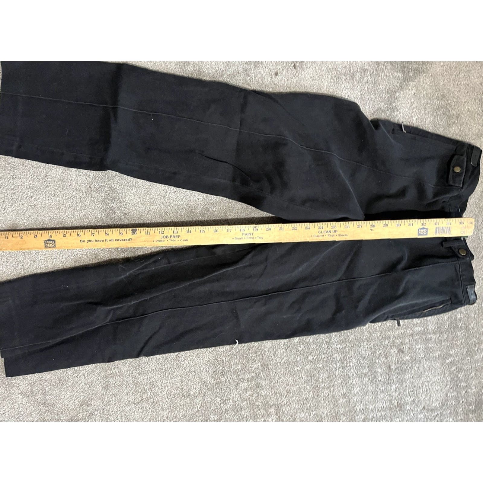 Ralph Lauren VINTAGE Lauren Ralph Lauren Women's Pants Size 12P Dark Wash Straight Leg High Rise Zip Fly Black Denim Slim Fit Fall Winter Women Size 34" / US 12 / IT 48 - 6 Thumbnail