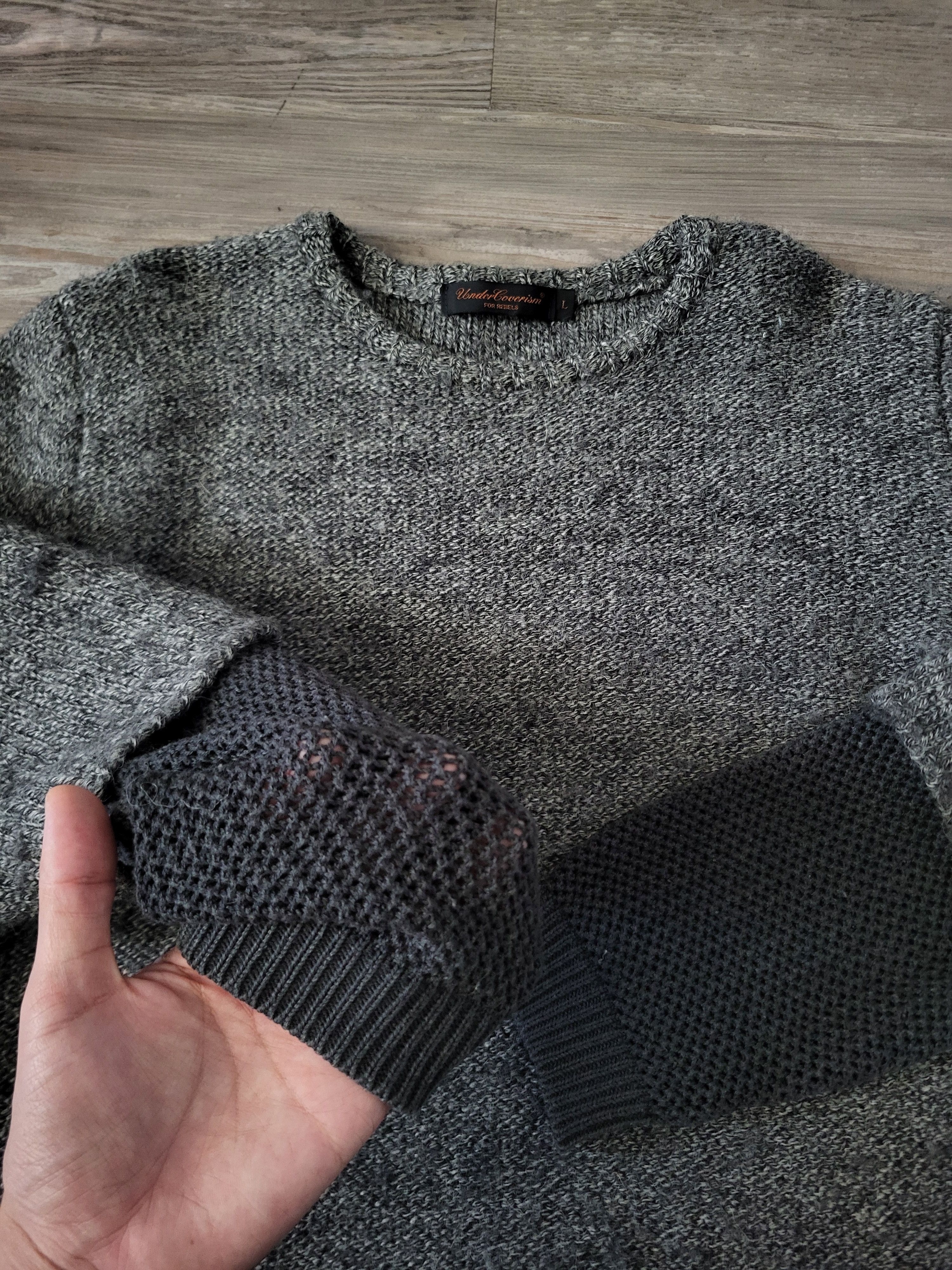 Undercover Undercover AW03 Wool Mesh Sweater Paper Doll Size US L / EU 52-54 / 3 - 3 Thumbnail