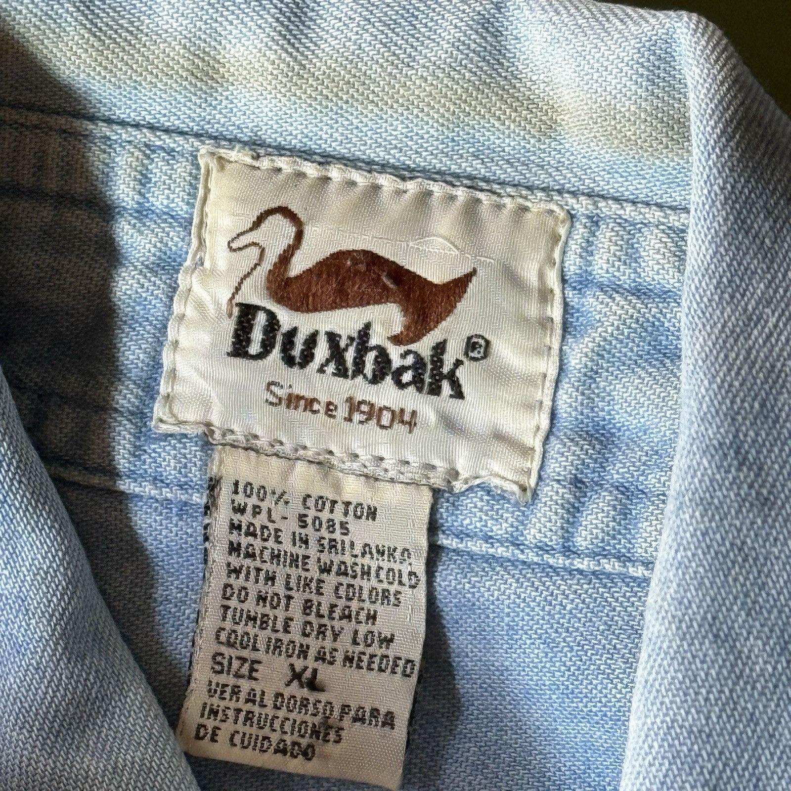 Vintage Vintage Duxbak Shooting/Hunting Long Sleeve Blue Button Up Size US XL / EU 56 / 4 - 3 Thumbnail