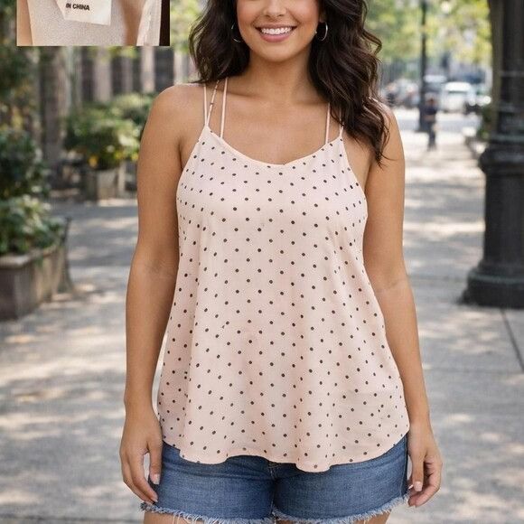 Other Ny&Co Polka Dot Cami Tank 1535 Size S / US 4 / IT 40 - 1 Thumbnail