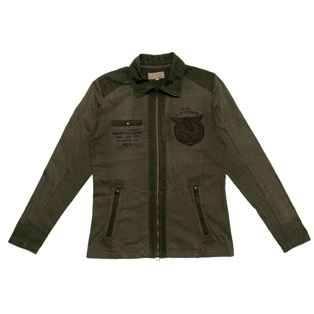 image of Avirex Us Air Corps Jacket in Green, Men's (Size Small)
