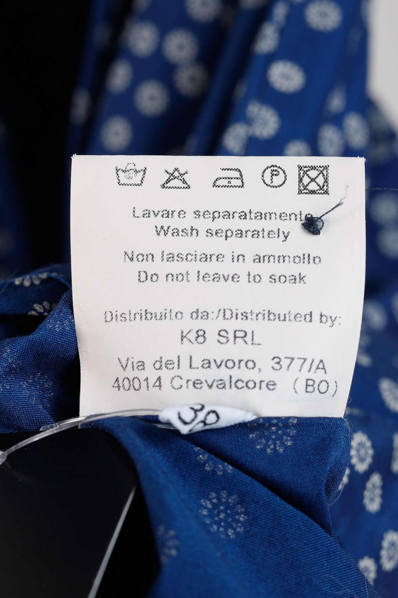 Designer Erika Cavallini SS/15 Blue Daisy Cotton Belted Shirt Dress Size XS / US 0-2 / IT 36-38 - 11 Thumbnail
