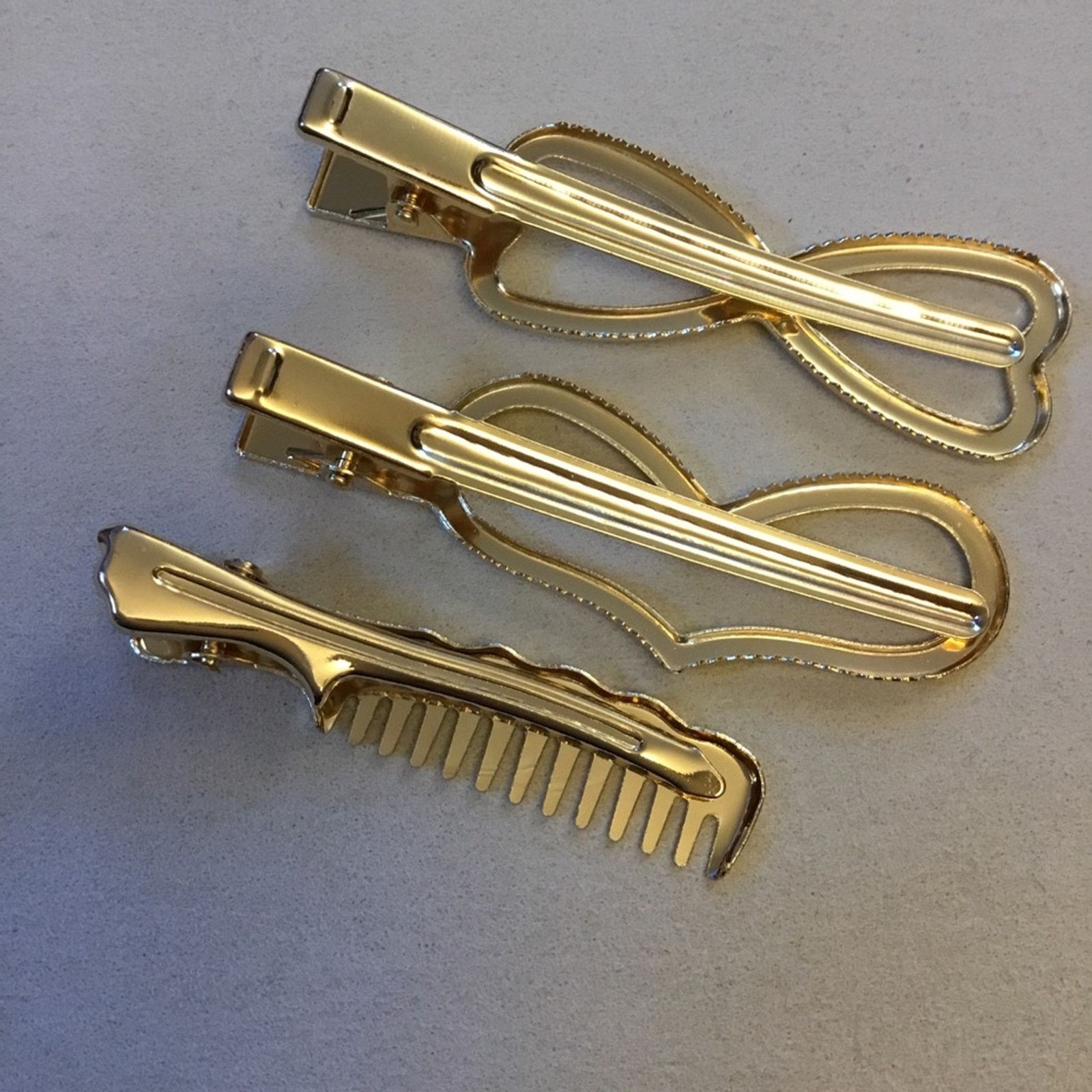 Other Gold Heart Shaped Clips - Set of 3 Size ONE SIZE - 5 Thumbnail