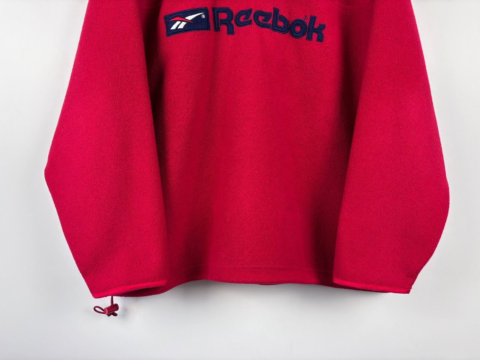 Reebok Vintage Reebok Fleece Sweater 1/2 Zip Pullover Red Mens XL Size US XL / EU 56 / 4 - 3 Thumbnail