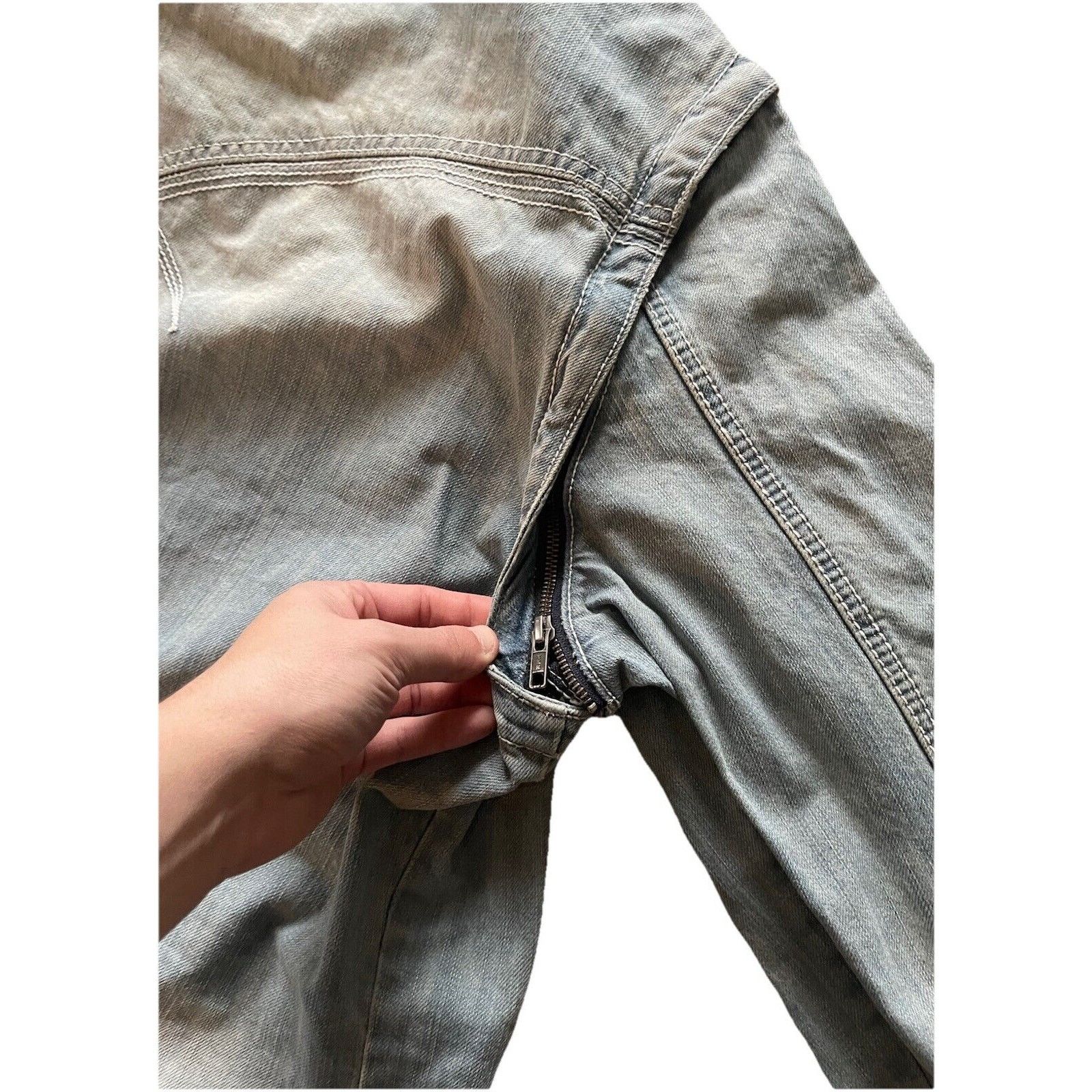 Pelle Pelle Vintage Y2K Pelle Pelle Denim Vest Zip Sleeve Jacket Mens Size US XXL / EU 58 / 5 - 7 Thumbnail