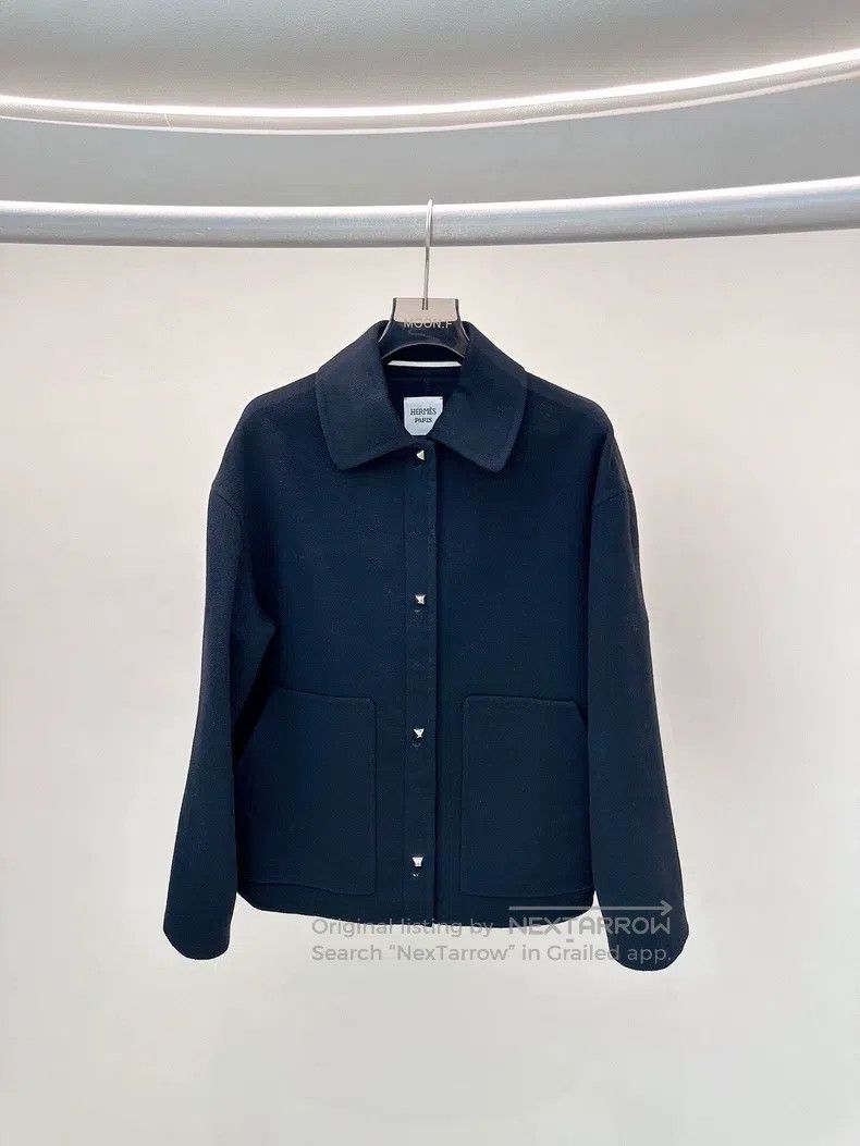 Hermes Hermes Black cashmere coat Size XS / US 0-2 / IT 36-38 - 1 Thumbnail
