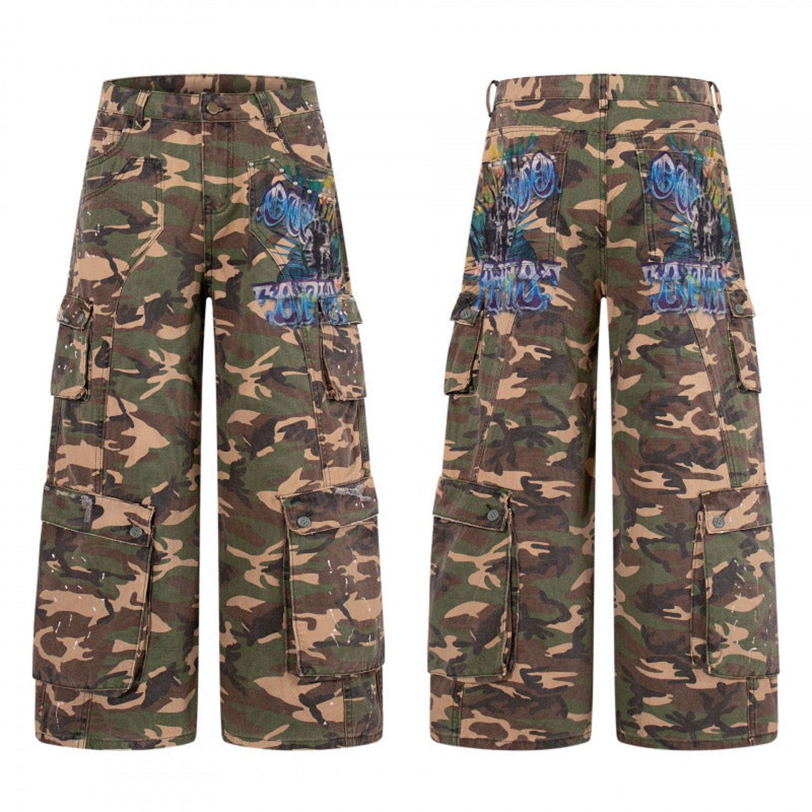 Other Green Military Camo Multi-Pocket Wide-Leg Trouser Size US 32 / EU 48 - 5 Thumbnail