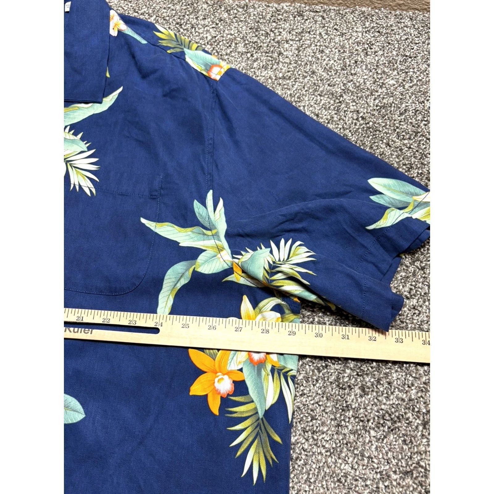 Tommy Bahama Tommy Bahama Hawaiian Shirt Mens 3XL XXXL 100% Silk Floral Blue Camp Shirt Short Sleeve Button-Up Collared Beach Tropical Size US XXL / EU 58 / 5 - 5 Thumbnail