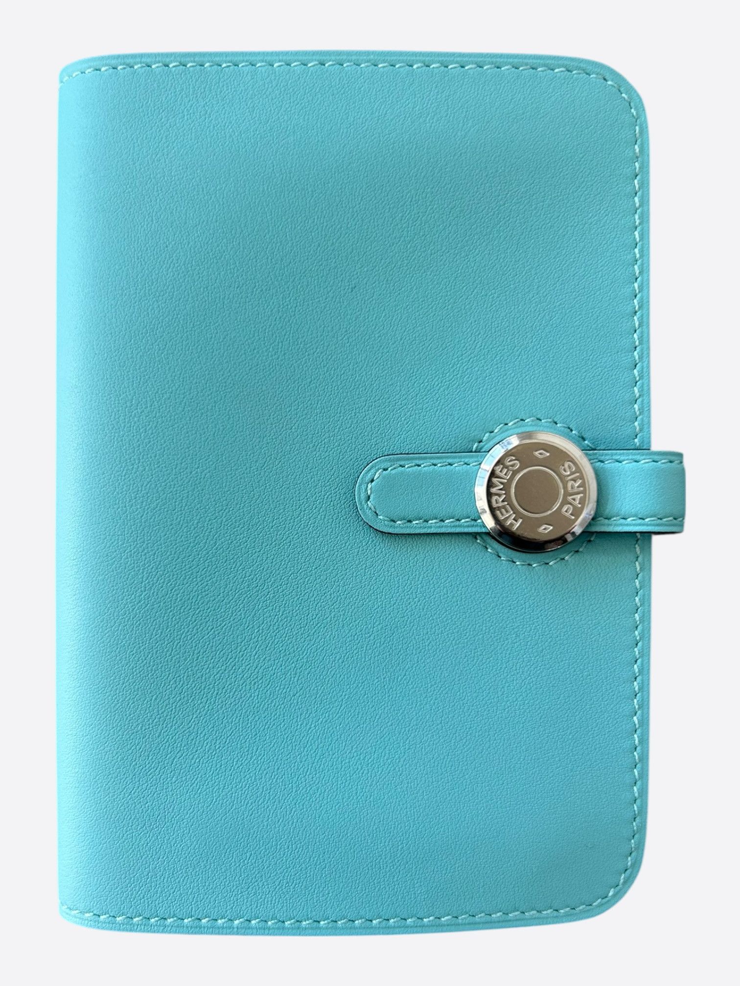 Hermes Hermes Blue Swift & Palladium Hardware Compact Dogon Wallet Size ONE SIZE - 1 Thumbnail