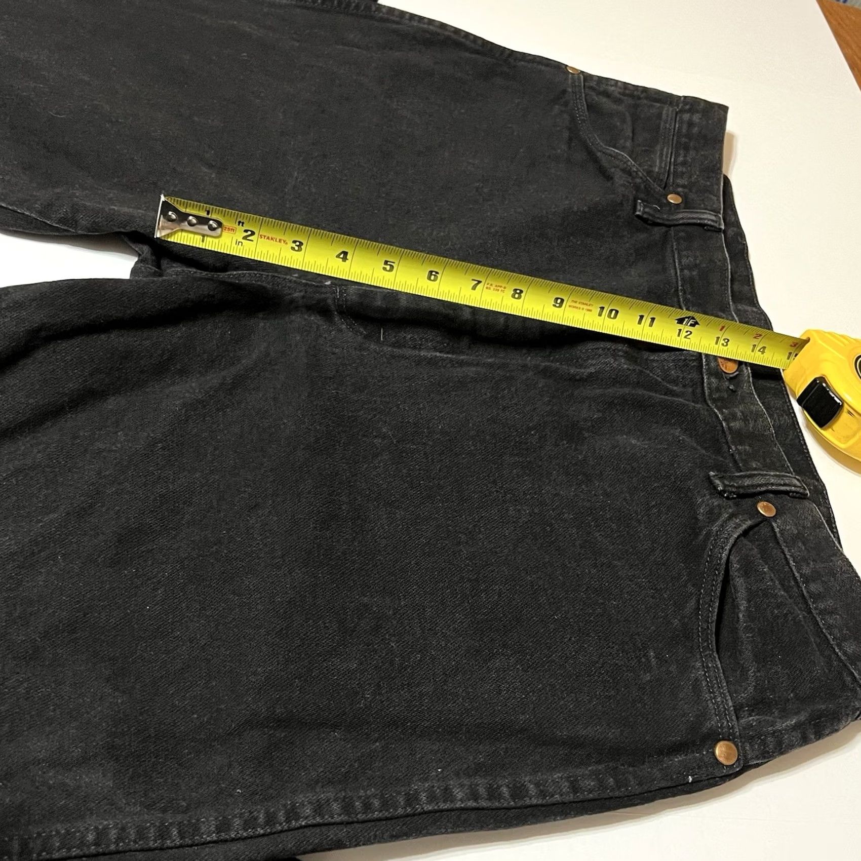 Wrangler VINTAGE Wrangler 13MWZ Black Denim Jeans Men’s 38x33 Straight 5-Pocket Zip Button Western Cowboy Cut USA Size US 38 / EU 54 - 4 Thumbnail