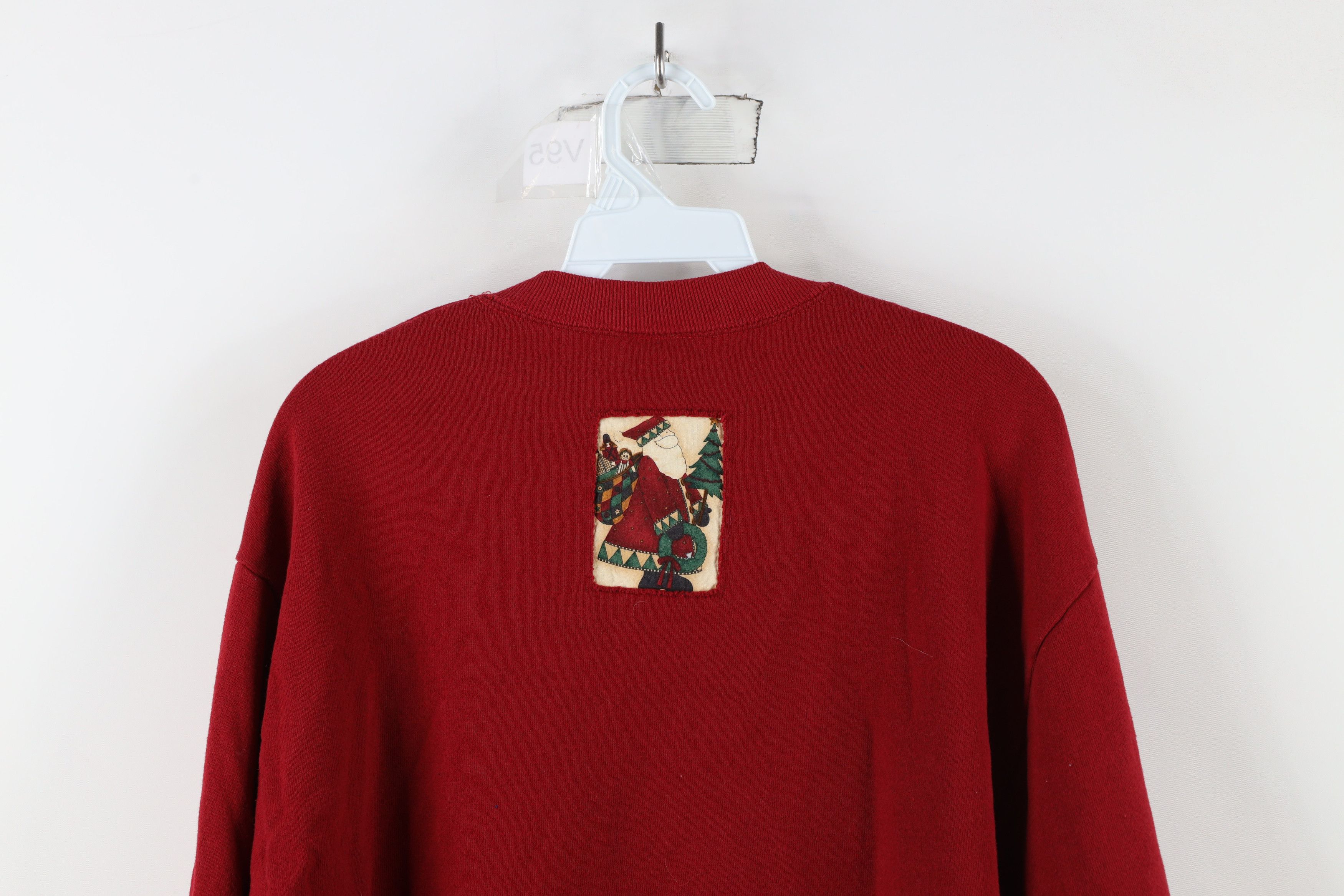Vintage Vintage 90s Streetwear Christmas Quilt Santa Sweatshirt USA Size L / US 10 / IT 46 - 10 Thumbnail