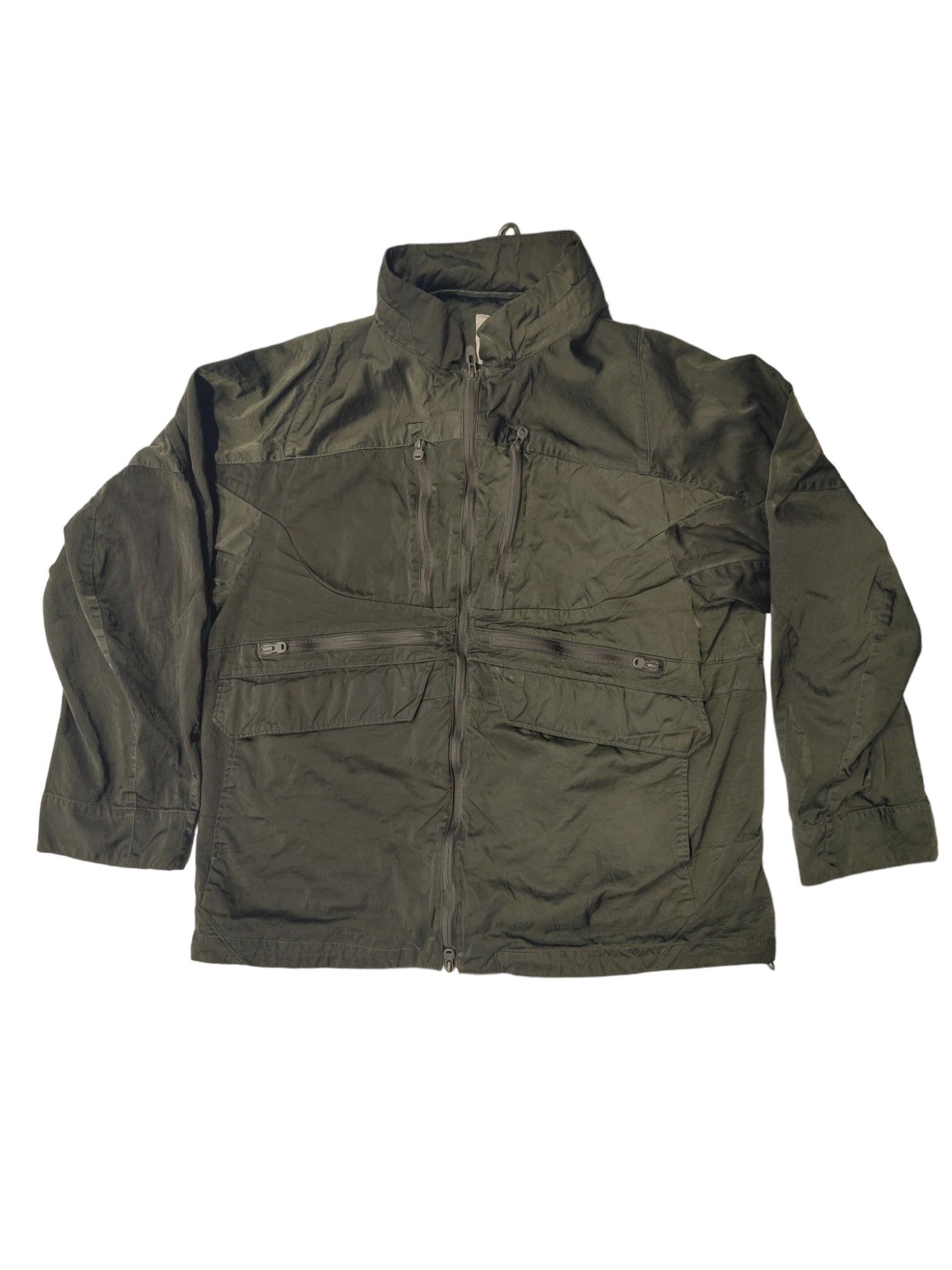 White Mountaineering KHAKI JACKET IN GLOSSY FINISHING Size US S / EU 44-46 / 1 - 1 Thumbnail