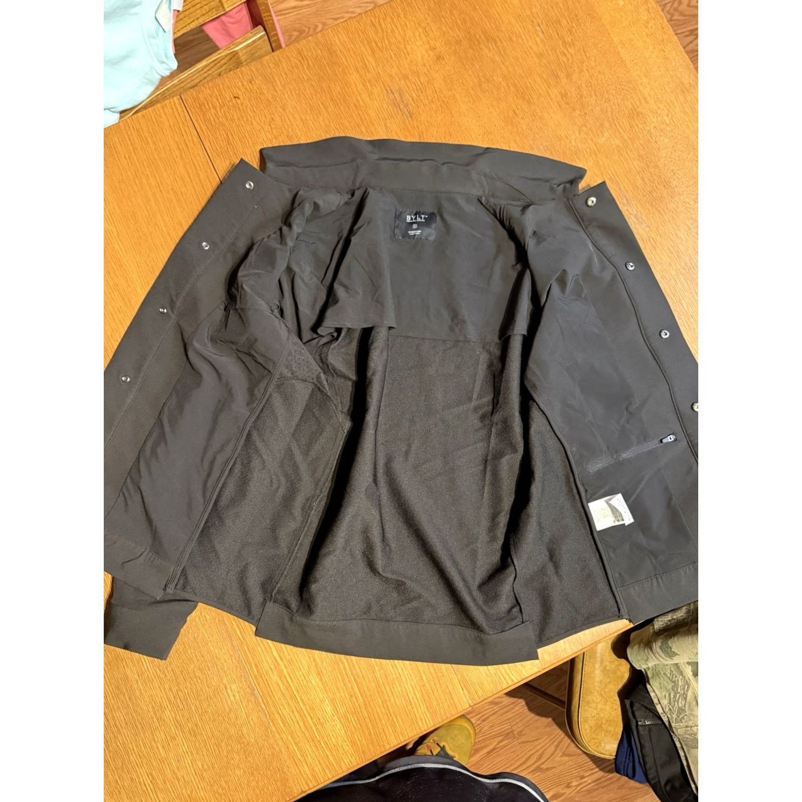 Asics BYLT Basics Commuter Jacket Mens M Black Stretch Tech Minimalist Snap Front Size US M / EU 48-50 / 2 - 5 Thumbnail