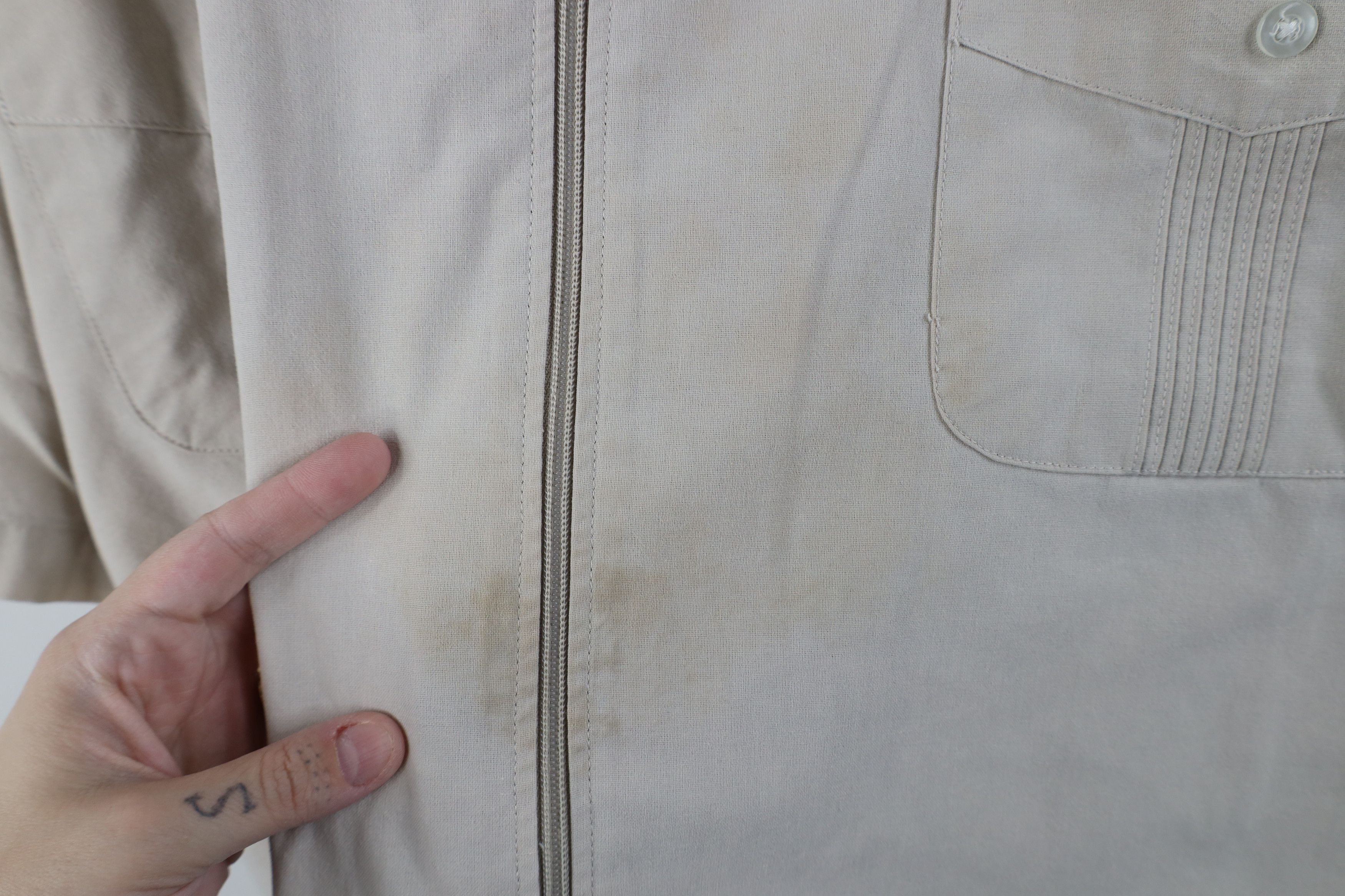 Vintage Vintage 90s Streetwear Short Sleeve Full Zip Shirt Jacket Size US XXL / EU 58 / 5 - 4 Thumbnail