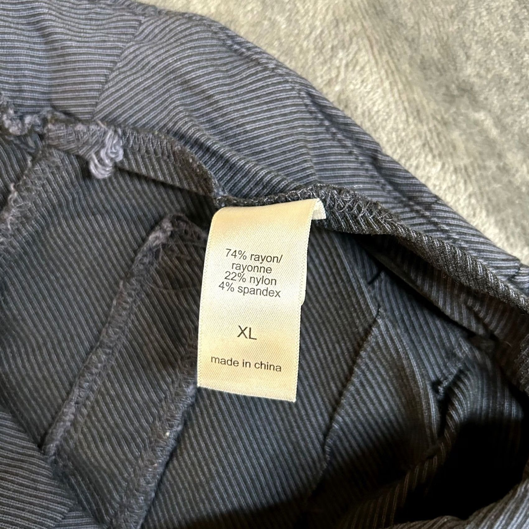 Vintage Maurices Cropped Pants Career Elastic Waist Pull On Blue Womens XL Pants Striped Wide-Leg Casual Workwear Mens?? Size 40" / US 18 - 3 Thumbnail
