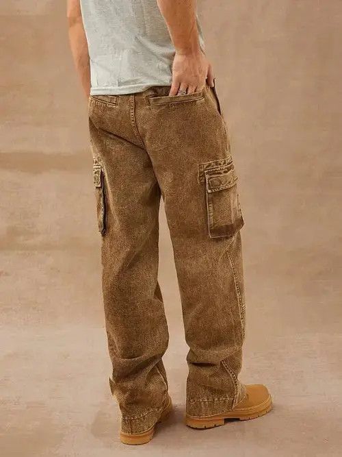 Jean Vintage Retro Straight Leg Desert Postapo Jeans Cargo Size US 32 / EU 48 - 1 Thumbnail