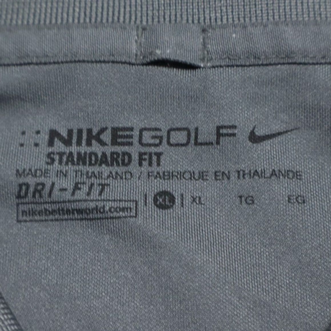 Nike Nike Polo Shirt Men's XL Gray Dri-Fit Jacquard Solid Short Sleeve Shirt Size US XL / EU 56 / 4 - 5 Thumbnail