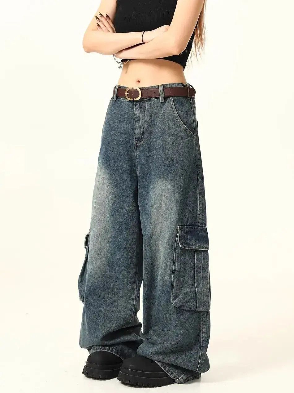 Japanese Brand Loose wide leg multi pocket jeans Size US 32 / EU 48 - 3 Thumbnail