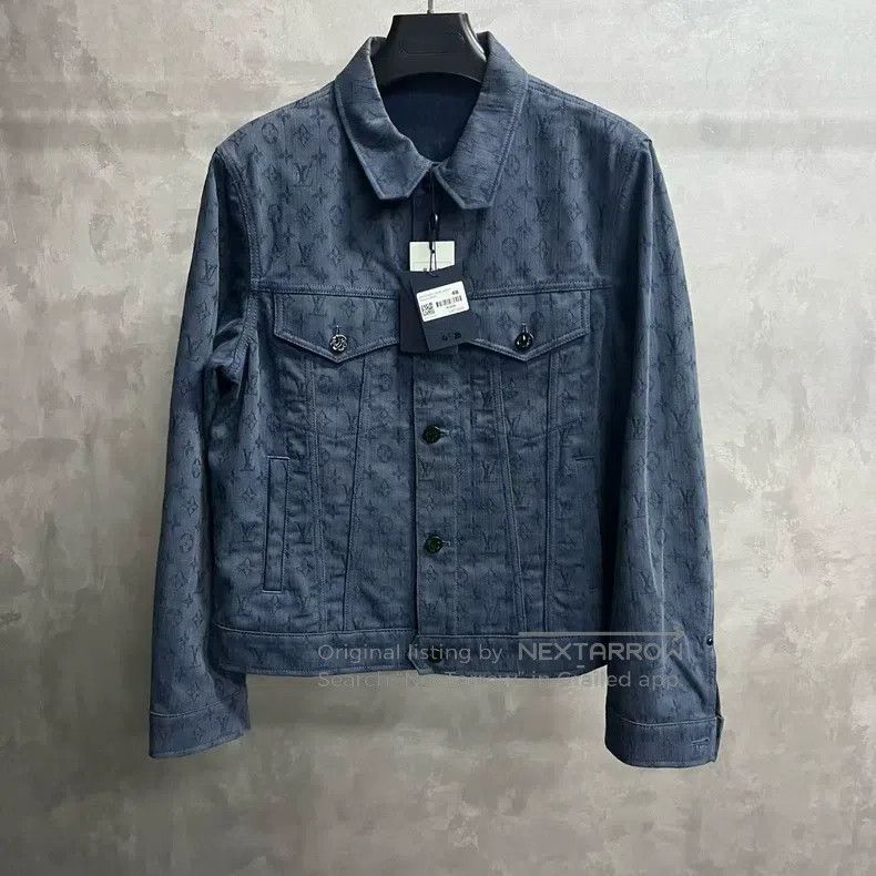 Louis Vuitton Louis Vuitton Blue full-print single-breasted casual long- Size US M / EU 48-50 / 2 - 1 Thumbnail