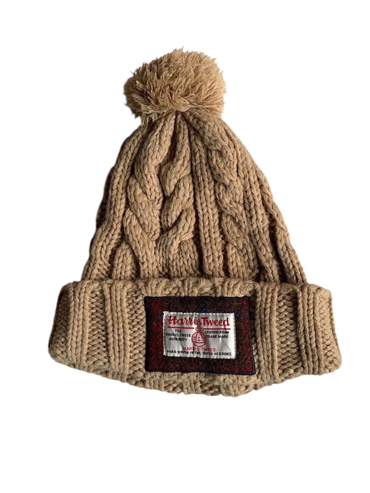 Japanese Brand × Kapital × Vintage Knitted Crochet Harris Tweed Winter Sessions Beanie Hats Size ONE SIZE - 4 Thumbnail
