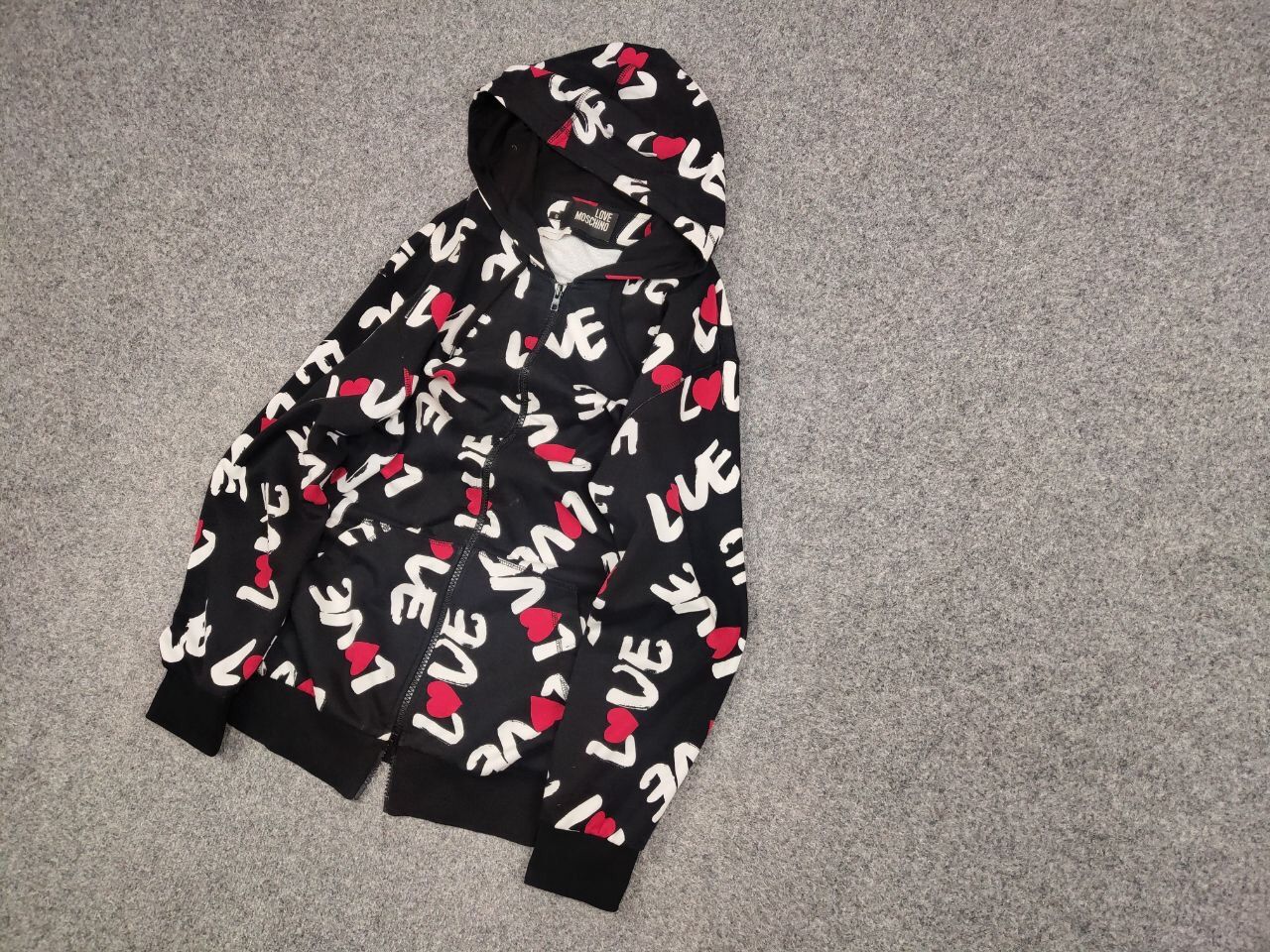 Moschino Love Moschino Authentic Multi Logo Oversized Zip Hoodie Size US S / EU 44-46 / 1 - 3 Thumbnail