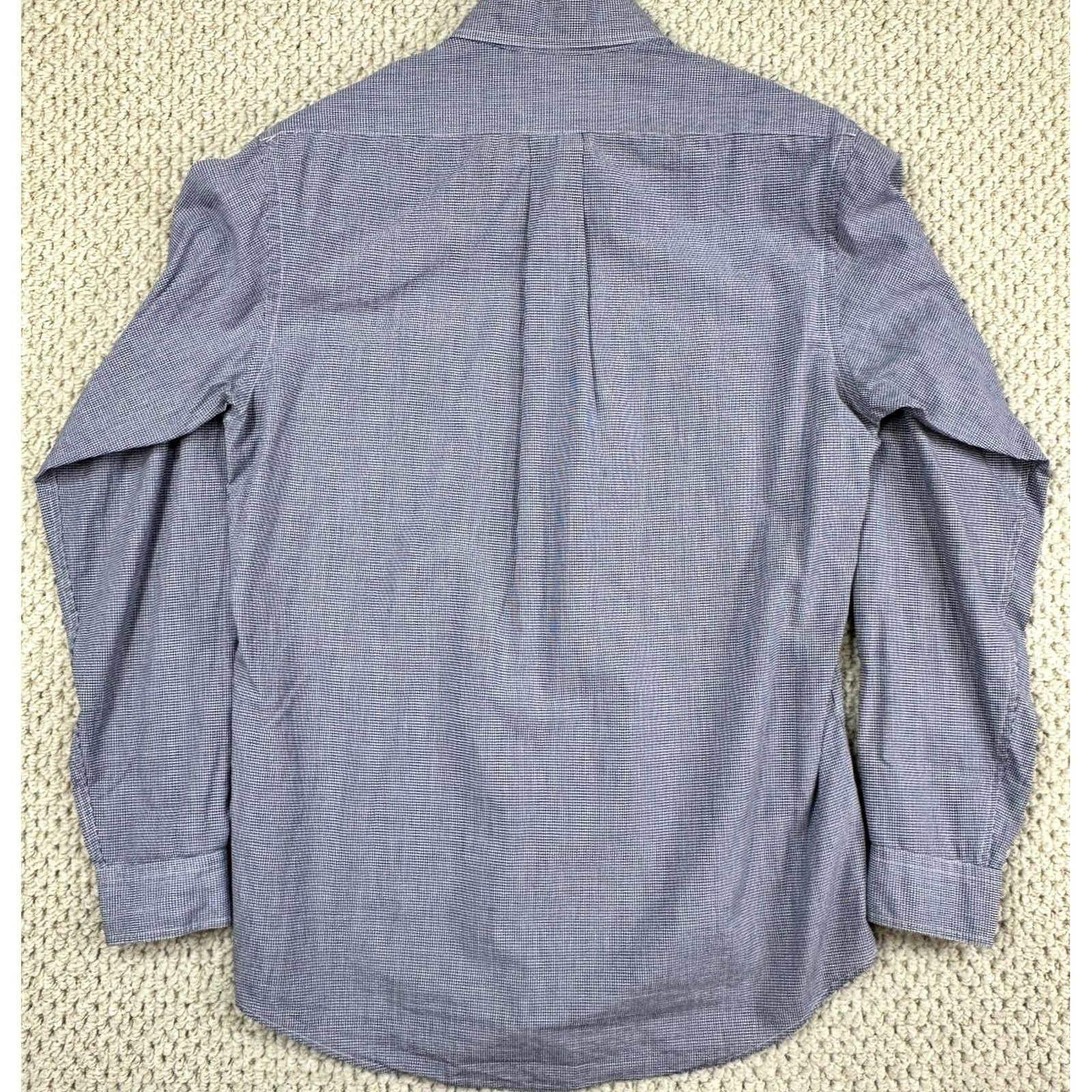 Vintage VINTAGE Bert Pulitzer Shirt Mens 15.5-34 Blue Gingham Button Long Sleeve Size 42R - 2 Thumbnail