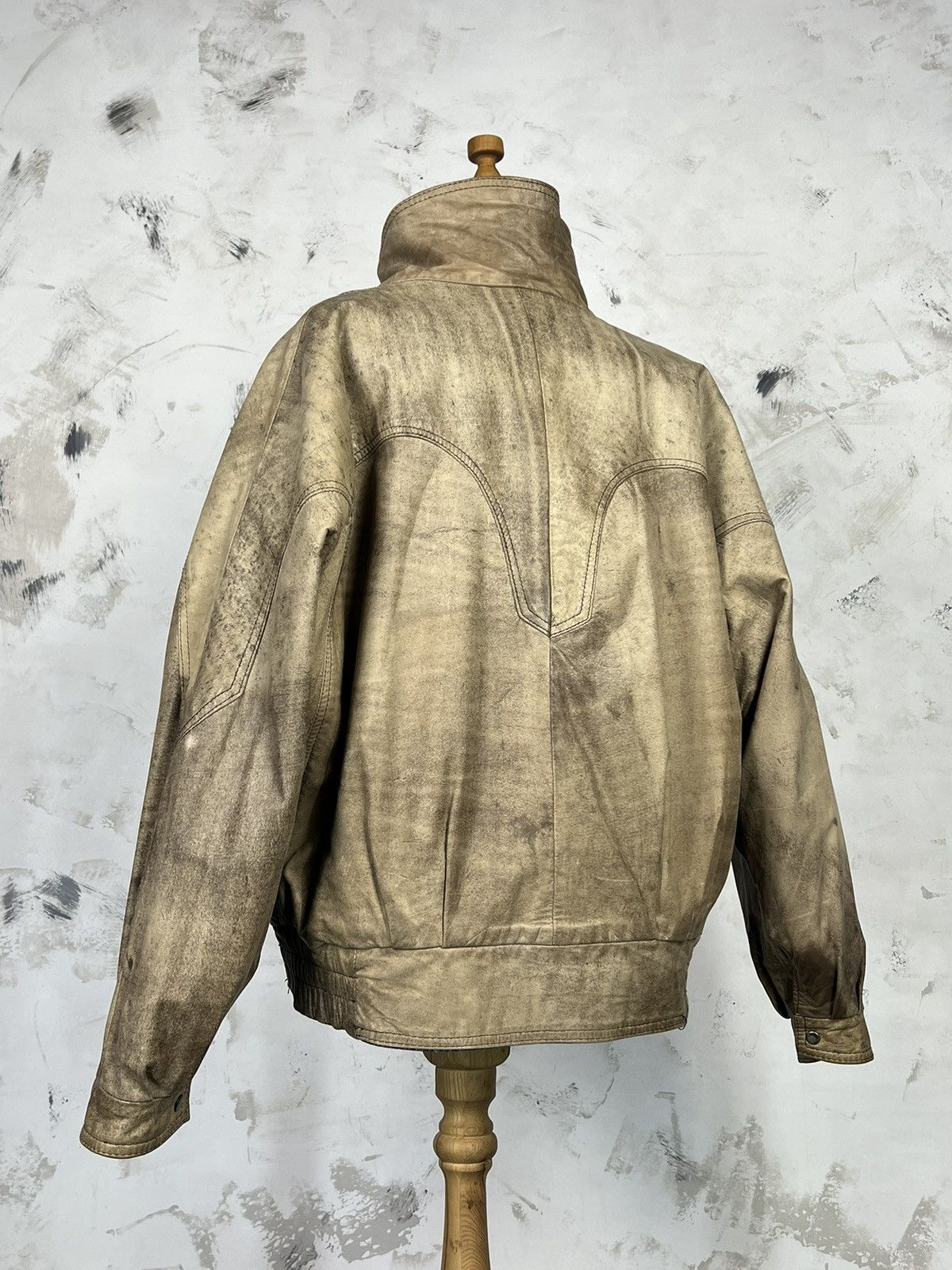 Vintage Vintage Reversible Leather Denim Bomber Jacket Size L - XL Size L / US 10 / IT 46 - 9 Thumbnail