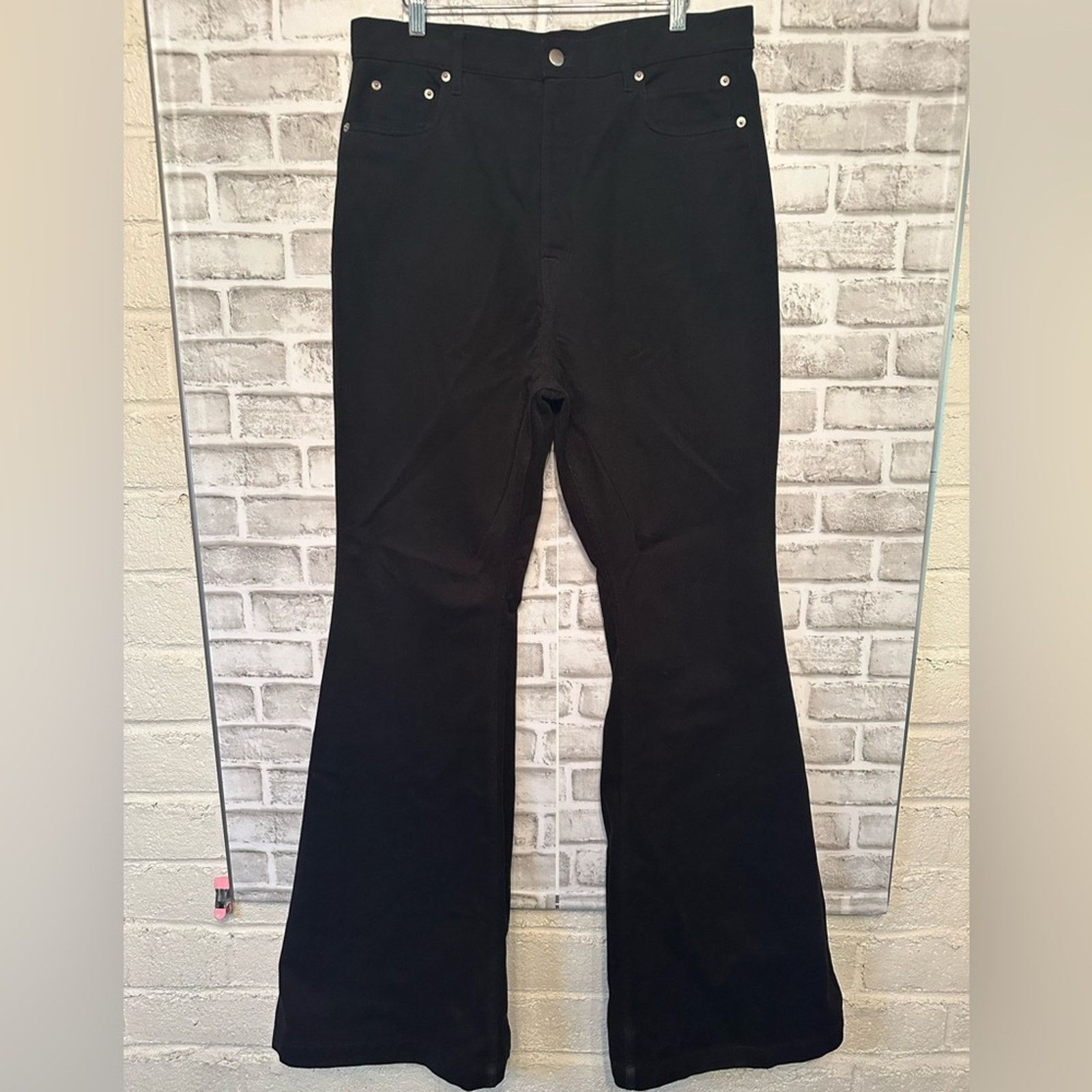 Rick Owens Bolan Strobe FW22 Flare Bootcut Pants size 34 Black Cotton Size US 34 / EU 50 - 15 Thumbnail