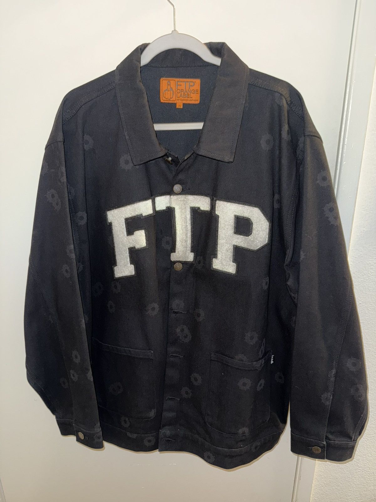 Fuck The Population FTP Bullet Hole Denim Jacket Size US XXL / EU 58 / 5 - 1 Thumbnail
