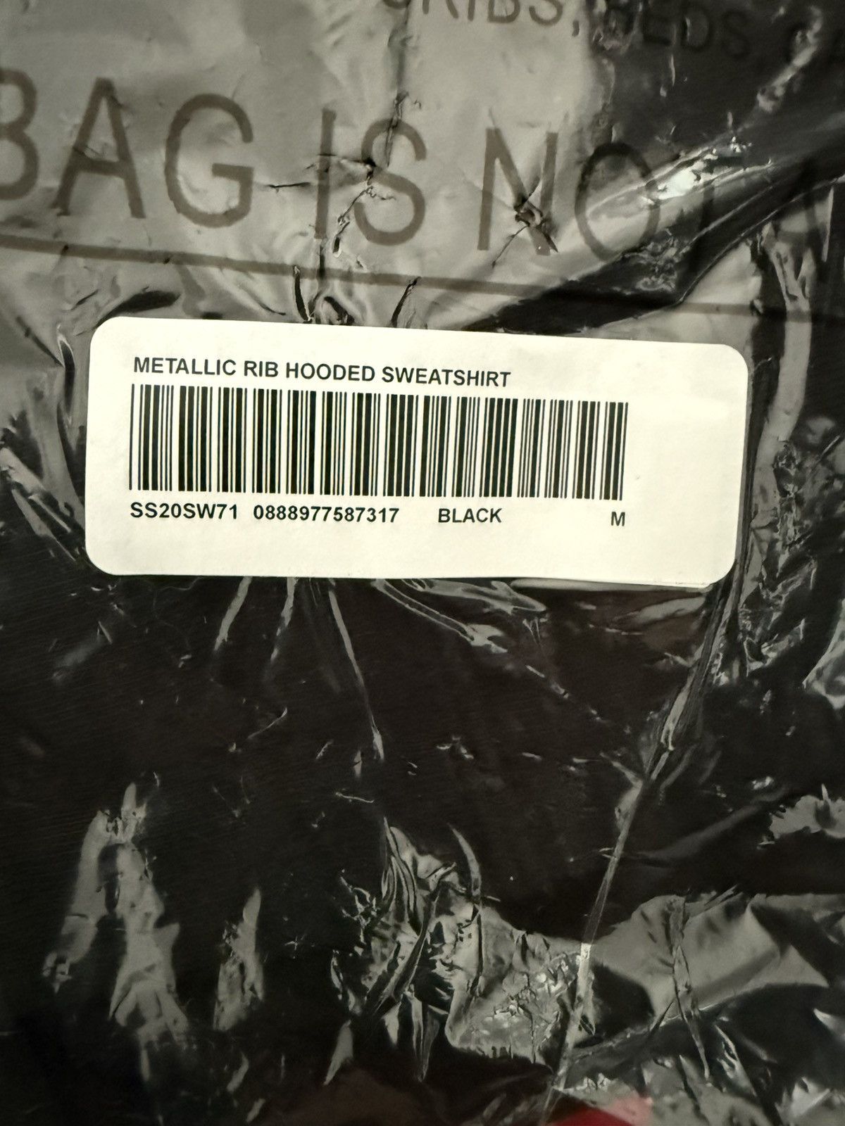 Supreme Supreme Metallic Rib Hooded Sweatshirt Size US 32 / EU 48 - 2 Thumbnail