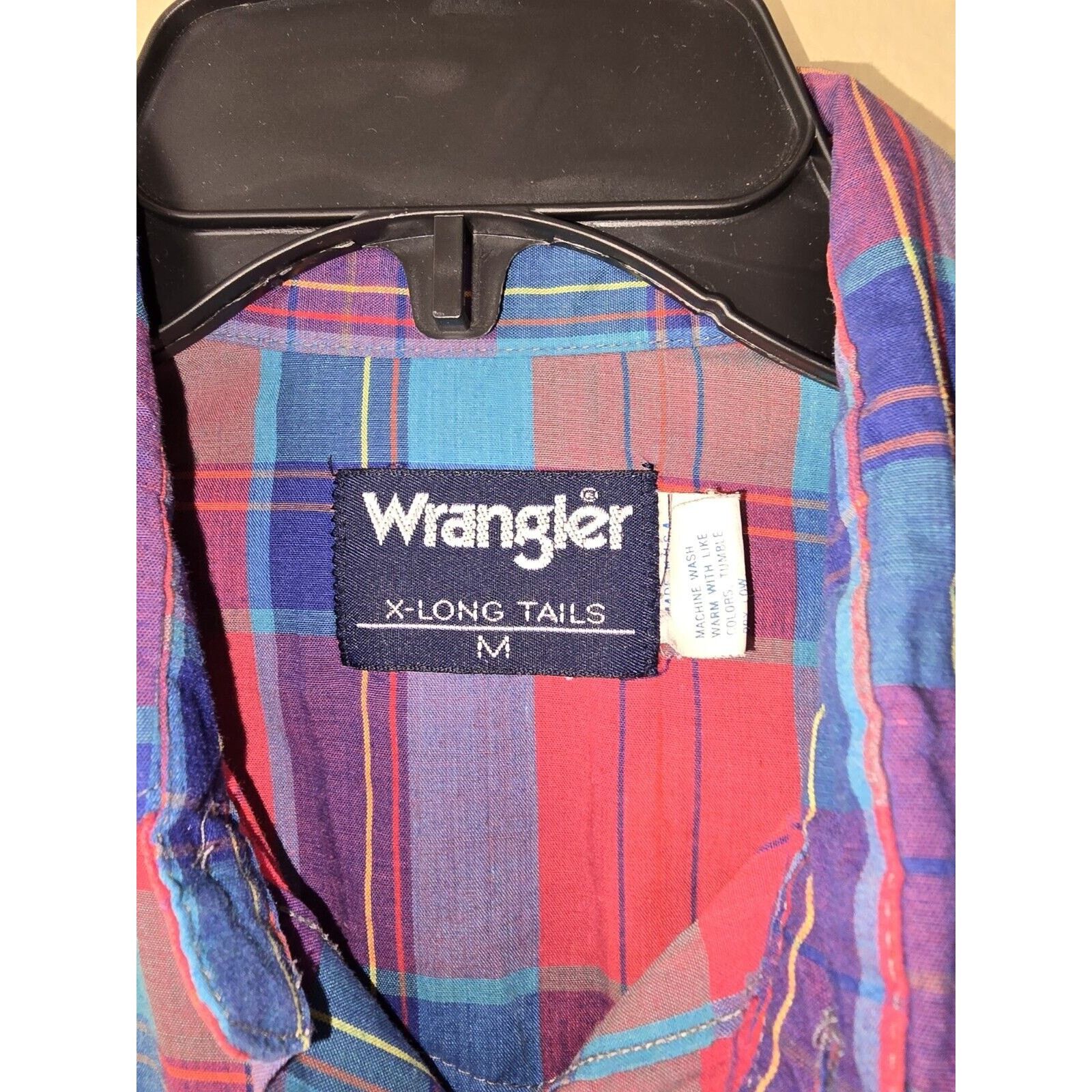 Wrangler Wrangler Long Sleeve Pearl Snap Shirt Men's M X-Long Tails Size US M / EU 48-50 / 2 - 3 Thumbnail