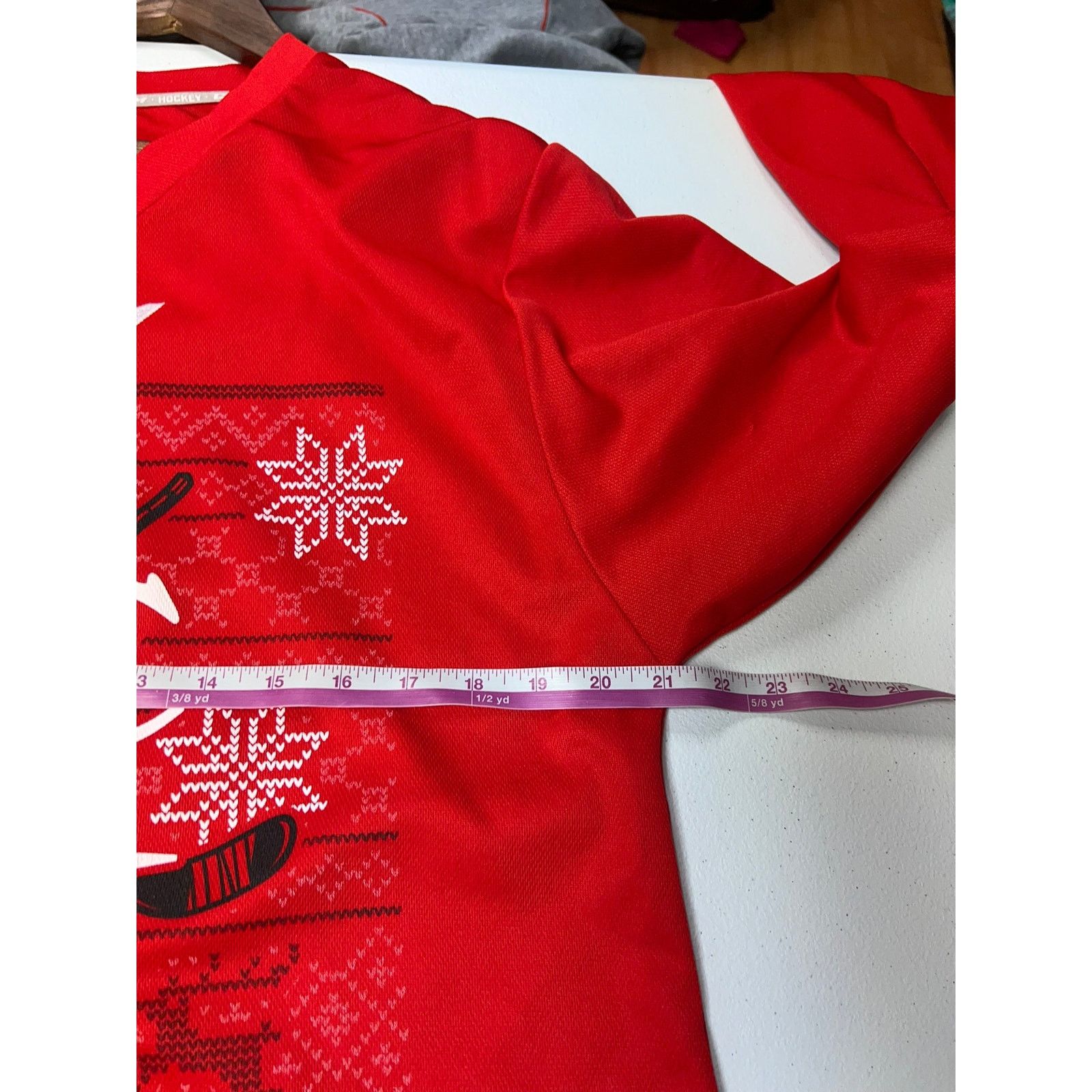 Ccm CCM Hockey Red Jersey Top Christmas Winter Y2K Small Size US S / EU 44-46 / 1 - 11 Thumbnail