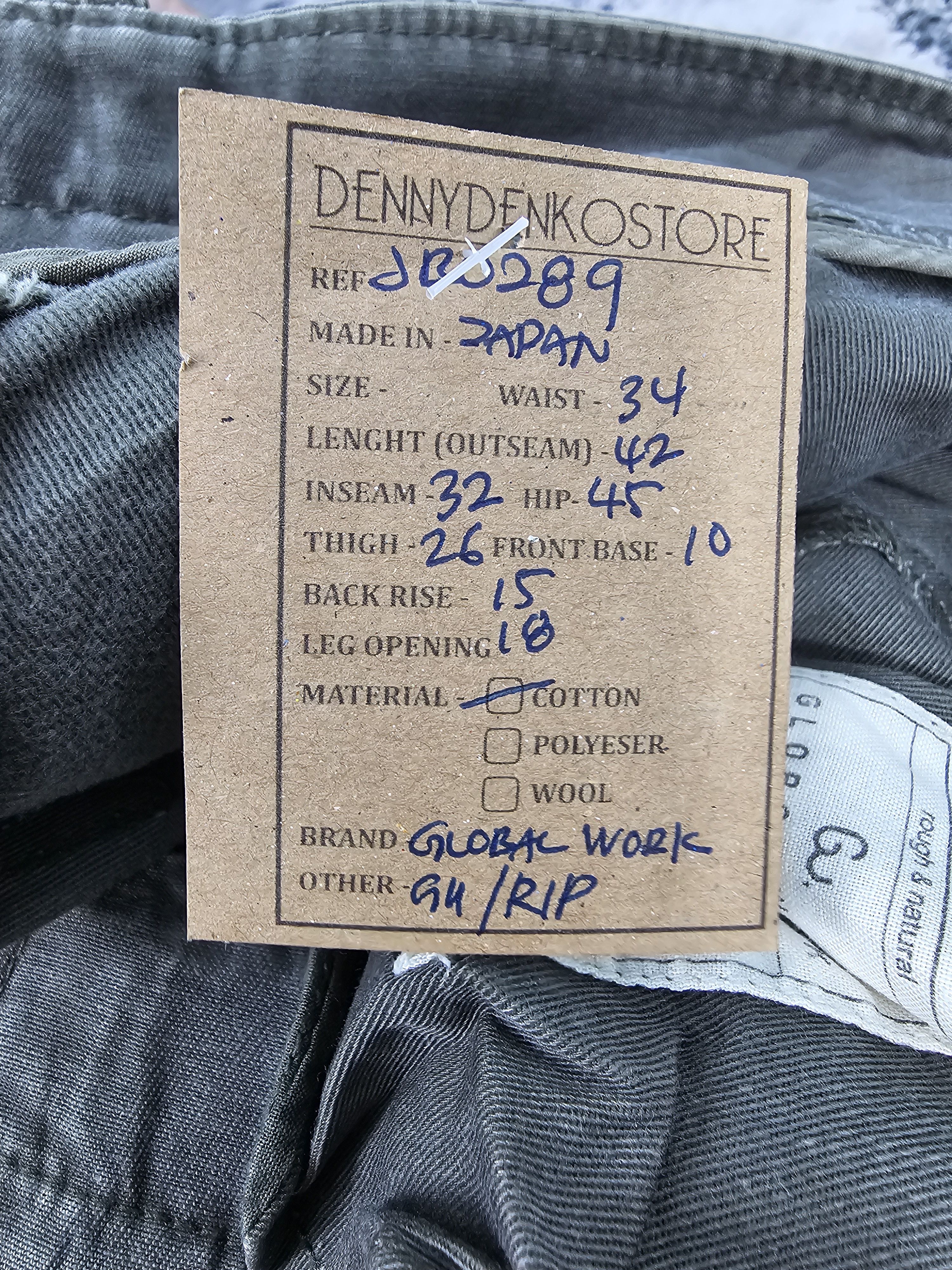 Global Work GLOBAL WORK Muti Pocket Cargo Tactical Pants JB0289 Size 34 Size US 34 / EU 50 - 12 Thumbnail