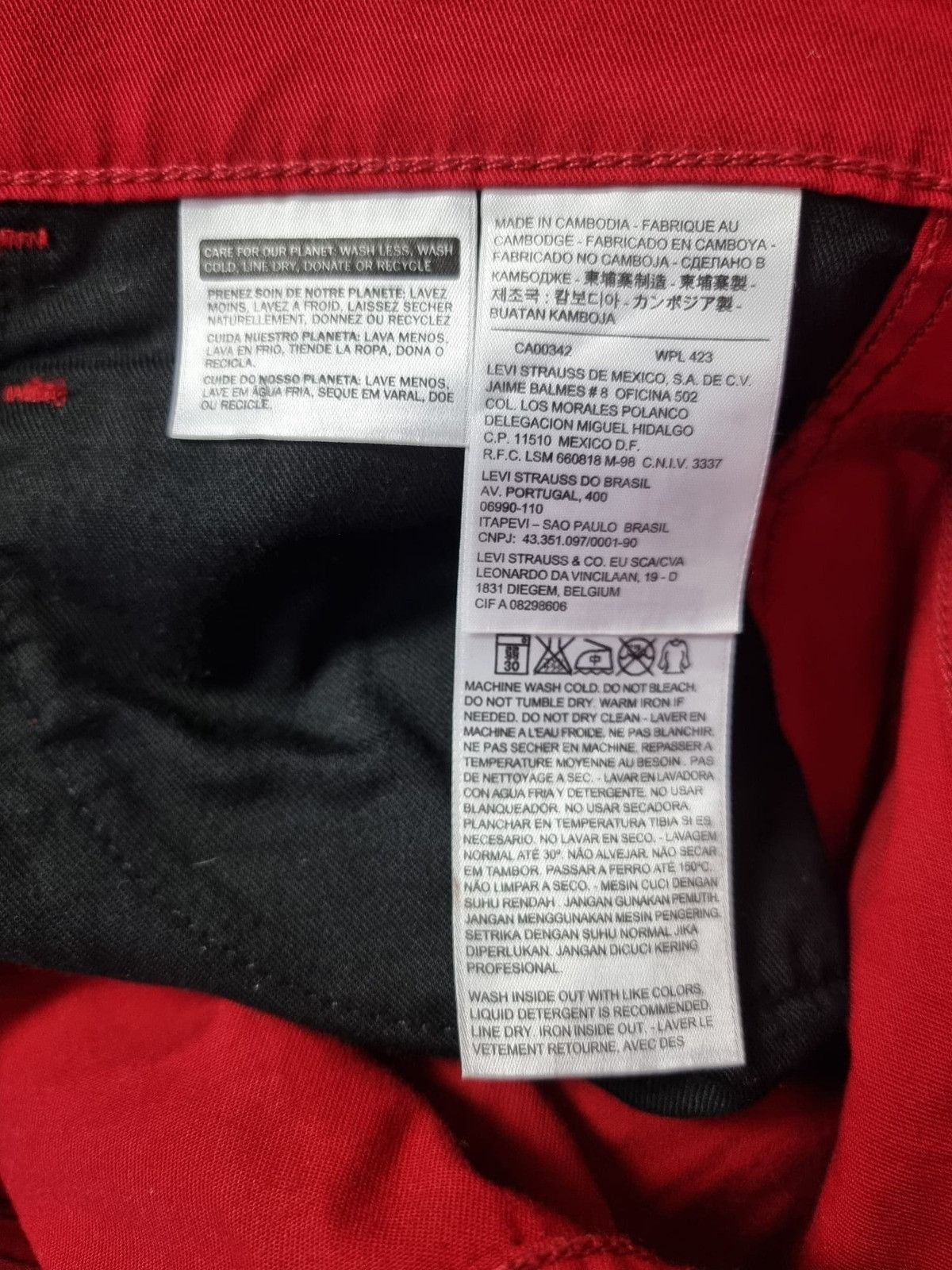 Levi's Levi's 569 red straight jeans 31x34 L mens womens Size US 32 / EU 48 - 11 Thumbnail