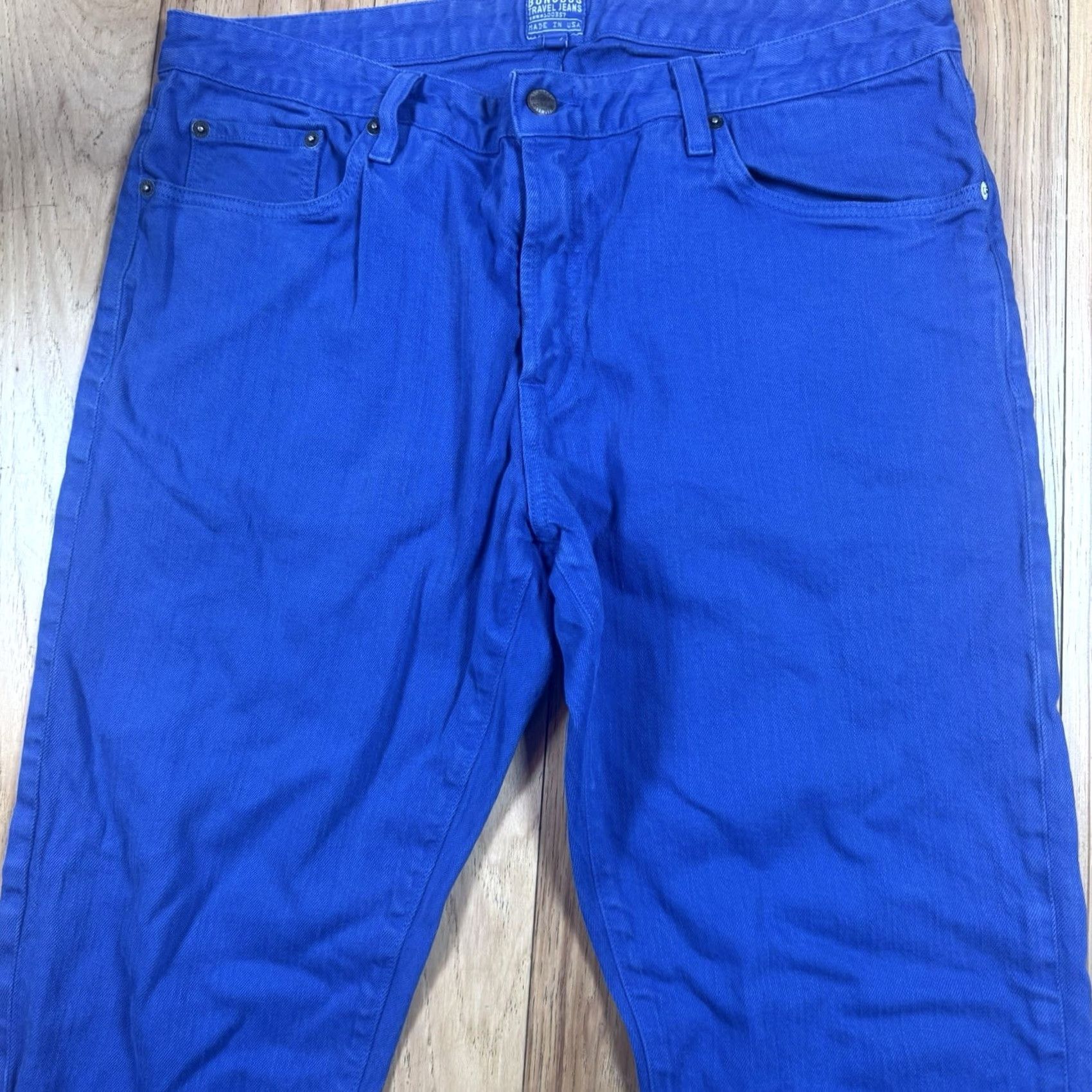 Bonobos Bonobos Jeans Mens 35x34 Travel Jeans Blue Stretch USA Made Straight Casual Distressed? No Size US 35 - 4 Thumbnail