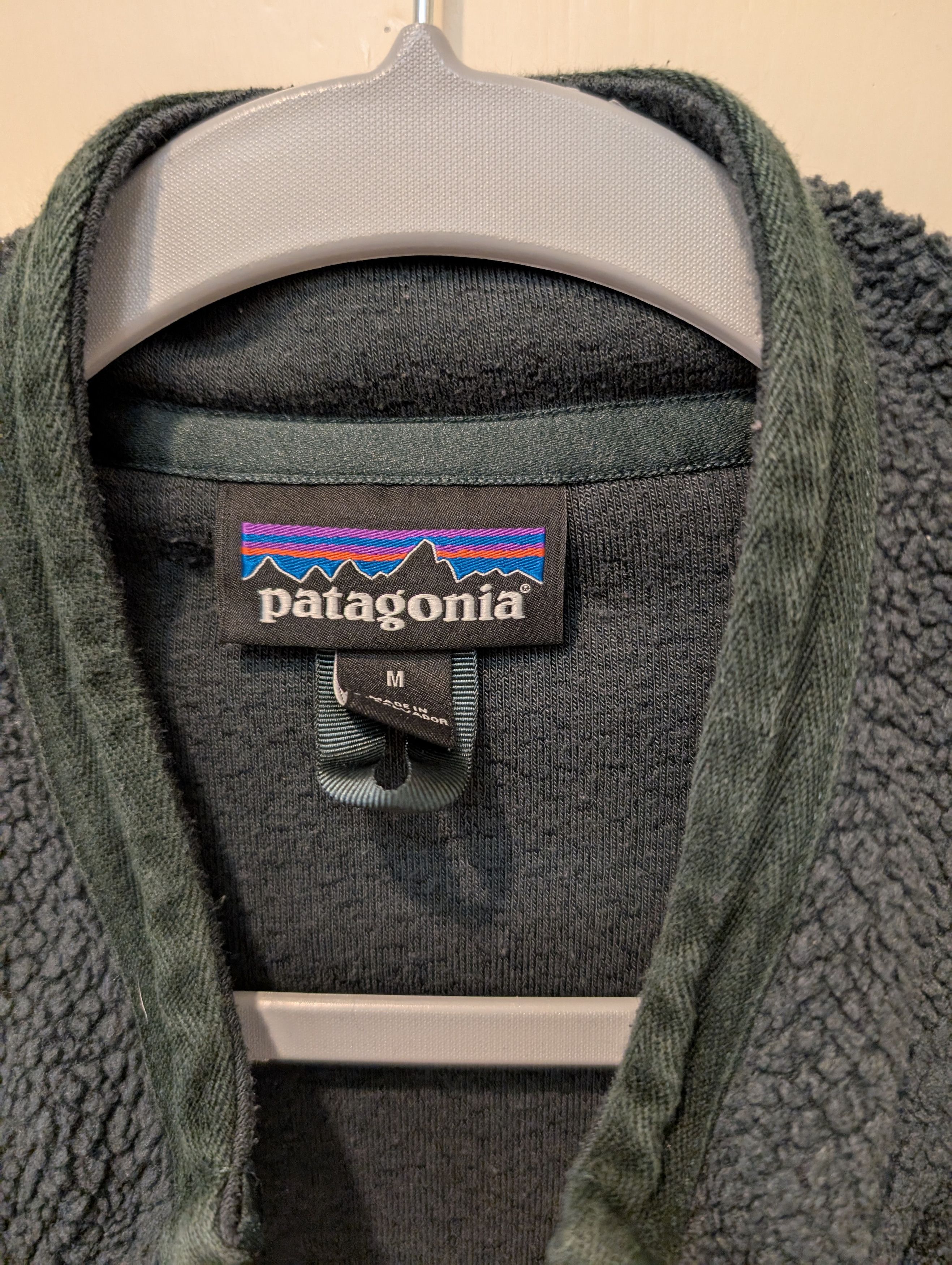 Patagonia Men's Medium Full Zip Green Patagonia Fleece Jacket Size US M / EU 48-50 / 2 - 2 Thumbnail