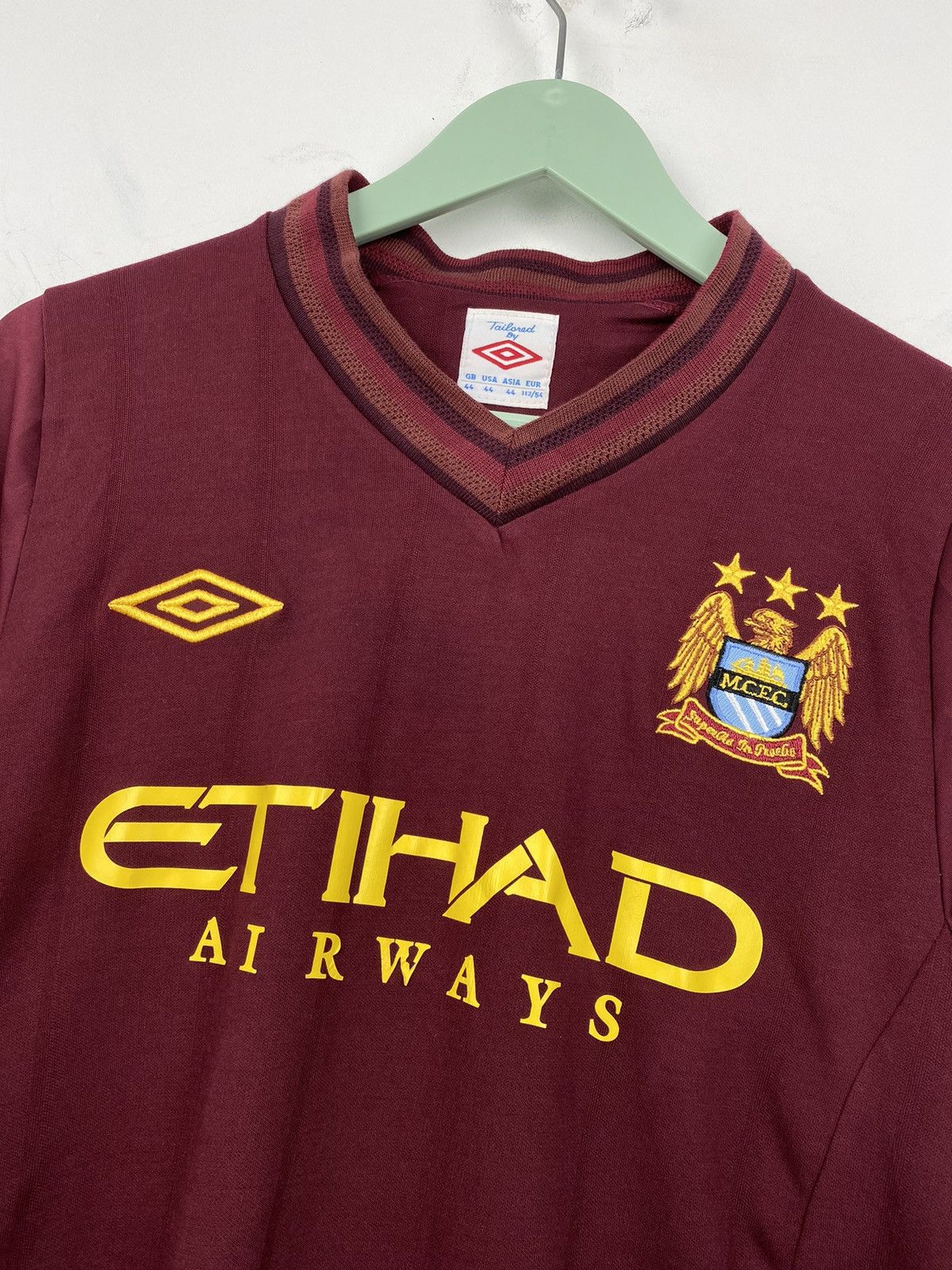 Umbro Manchester City 2012 2013 Away Mancini Soccer Jersey PSG Size US M / EU 48-50 / 2 - 3 Thumbnail