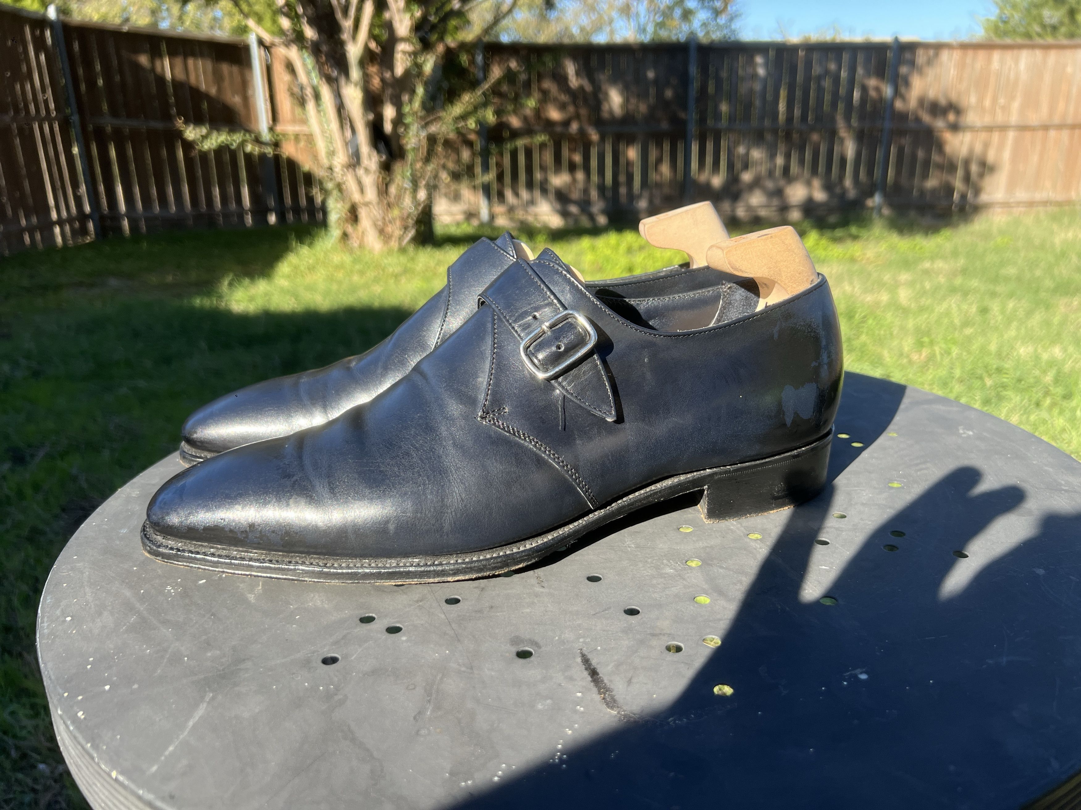 George Cleverley George cleverley kingsman monk strap shoes navy blue 10.5 us Size US 10.5 / EU 43-44 - 4 Thumbnail