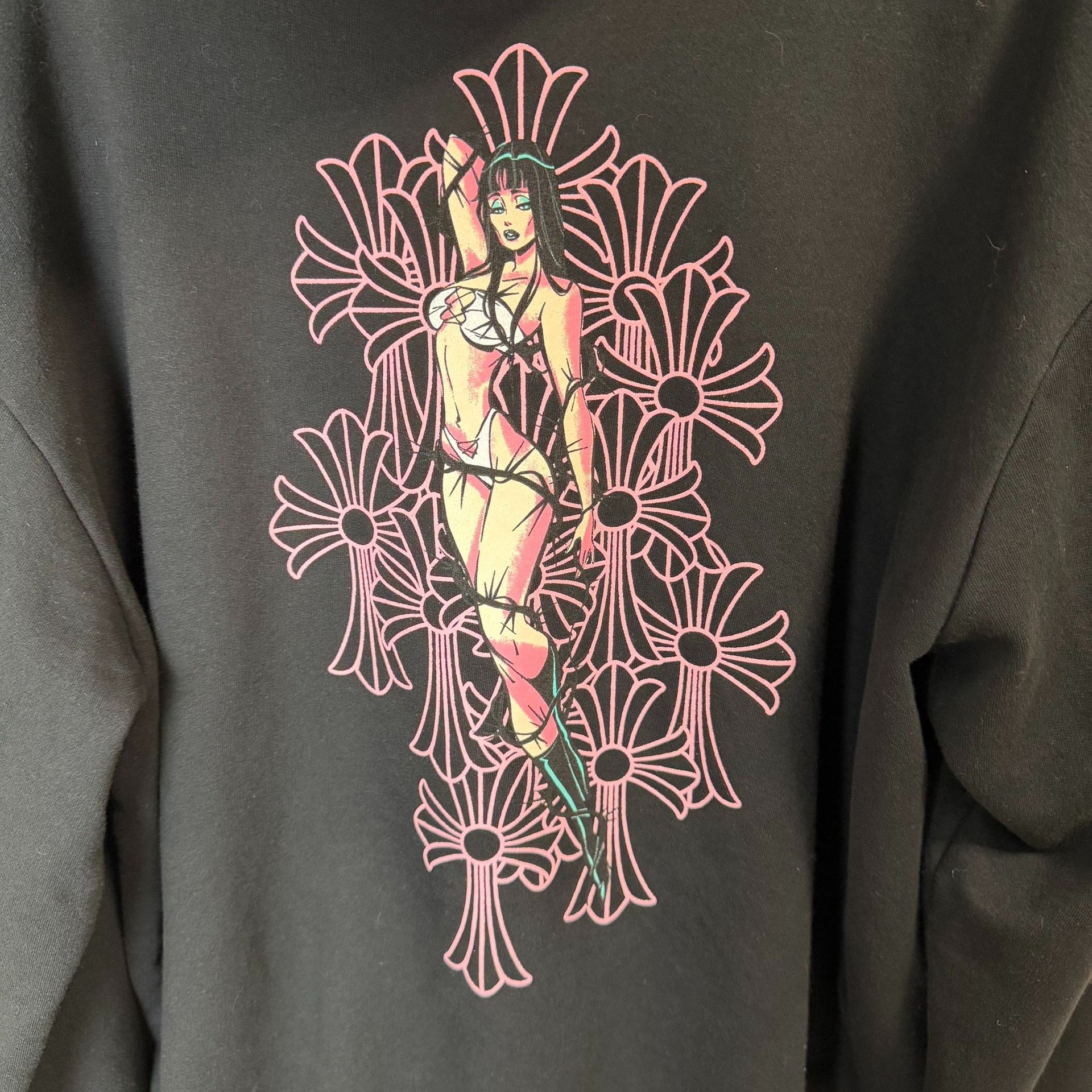 Chrome Hearts Chrome Hearts x Deadly Doll Pink Script Zip-Up Hoodie Size US XL / EU 56 / 4 - 6 Thumbnail